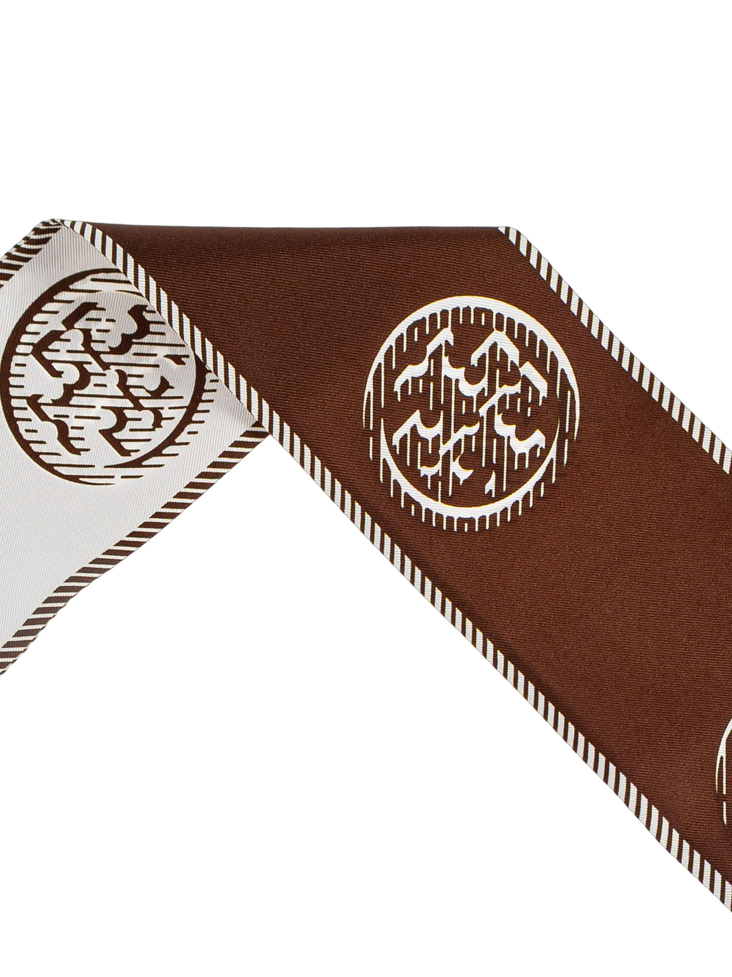 Tory Burch Medallion Logo Ribbon Silk Tie | ModeSens