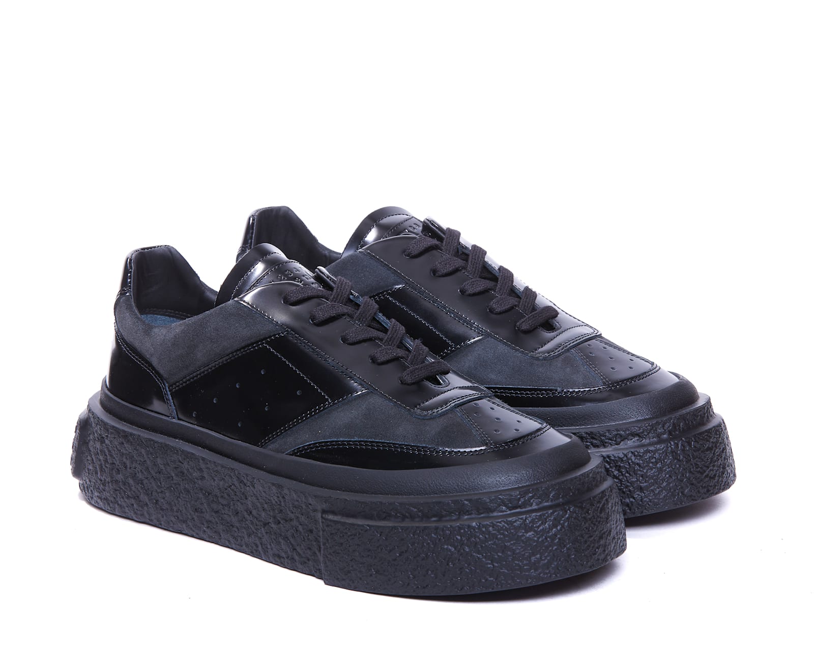 Shop Mm6 Maison Margiela Chunky Sneakers In Black