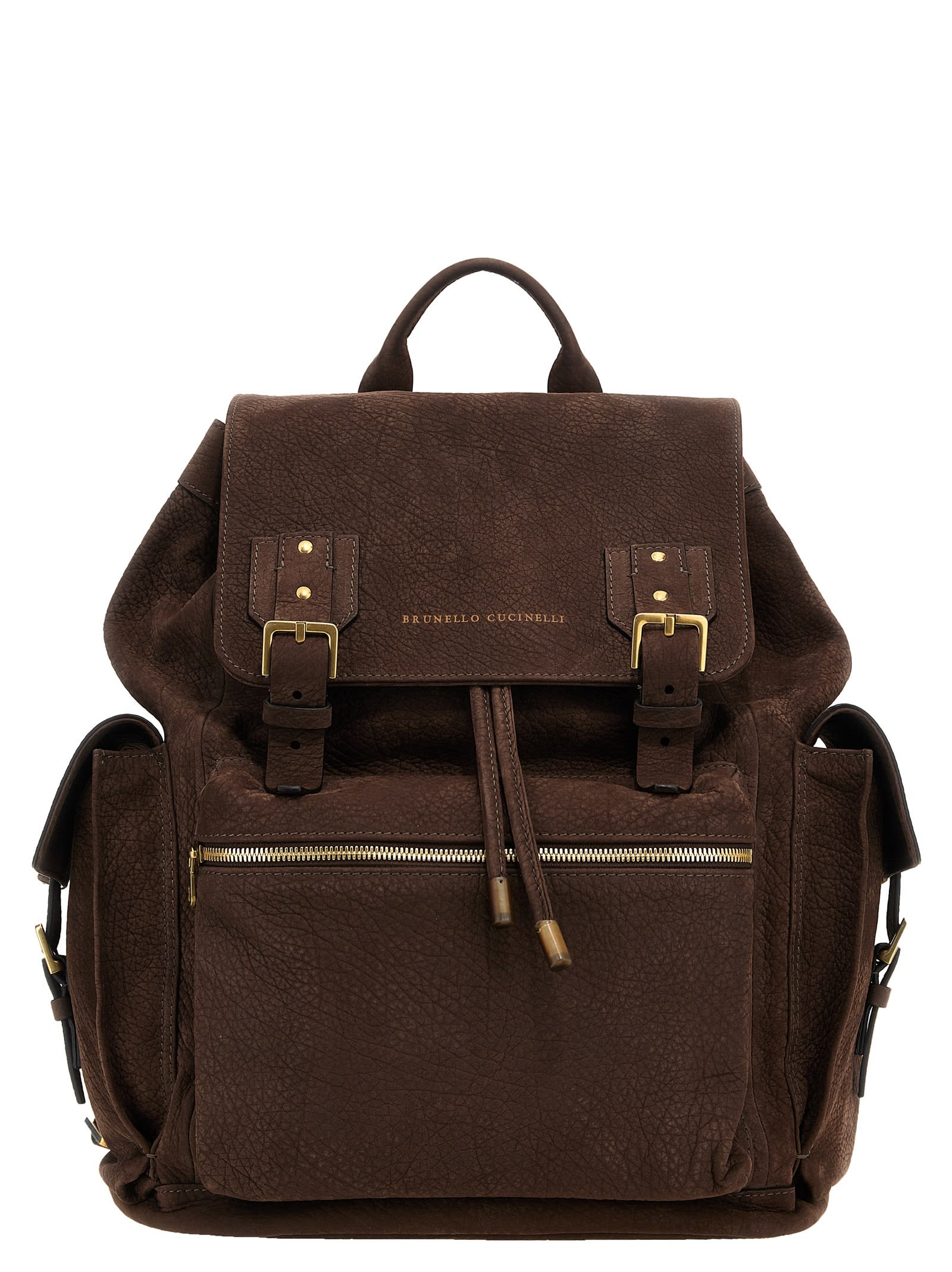 Shop Brunello Cucinelli City Backpack In Brown