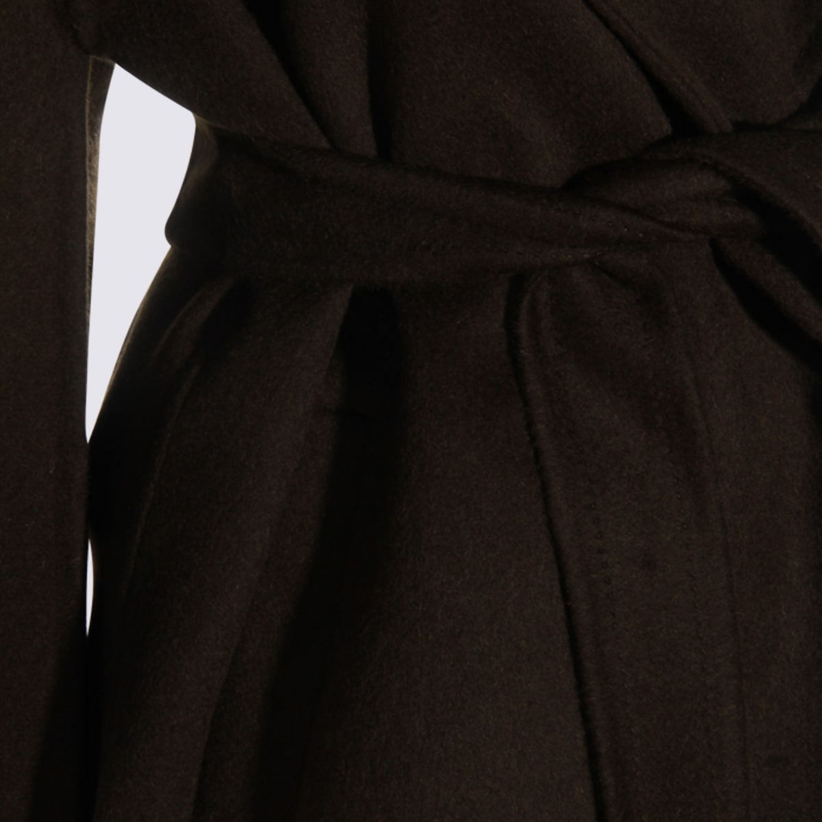 Max Mara Brown Verna Coat In Green