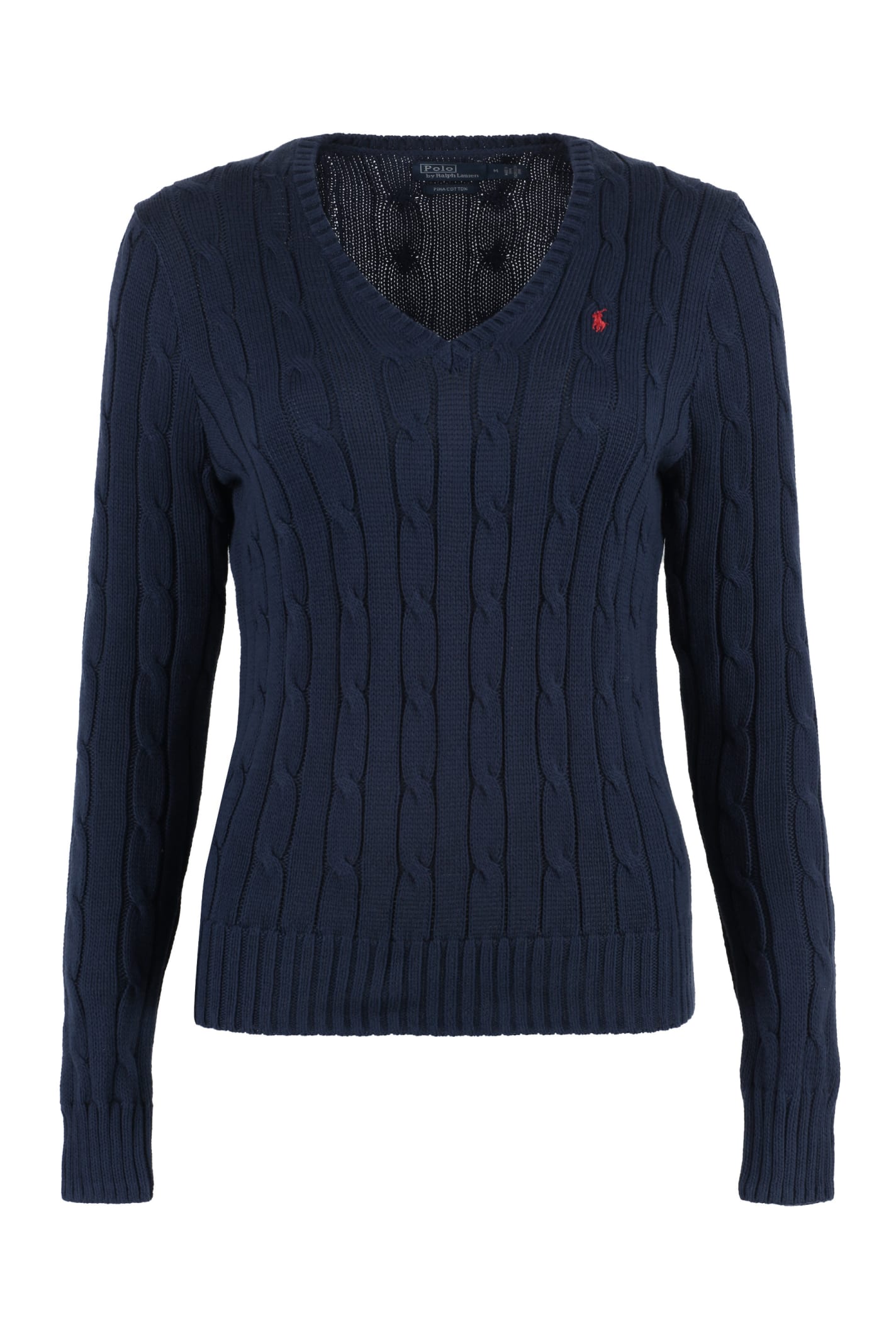 Shop Polo Ralph Lauren Cable Knit Sweater  In Blue