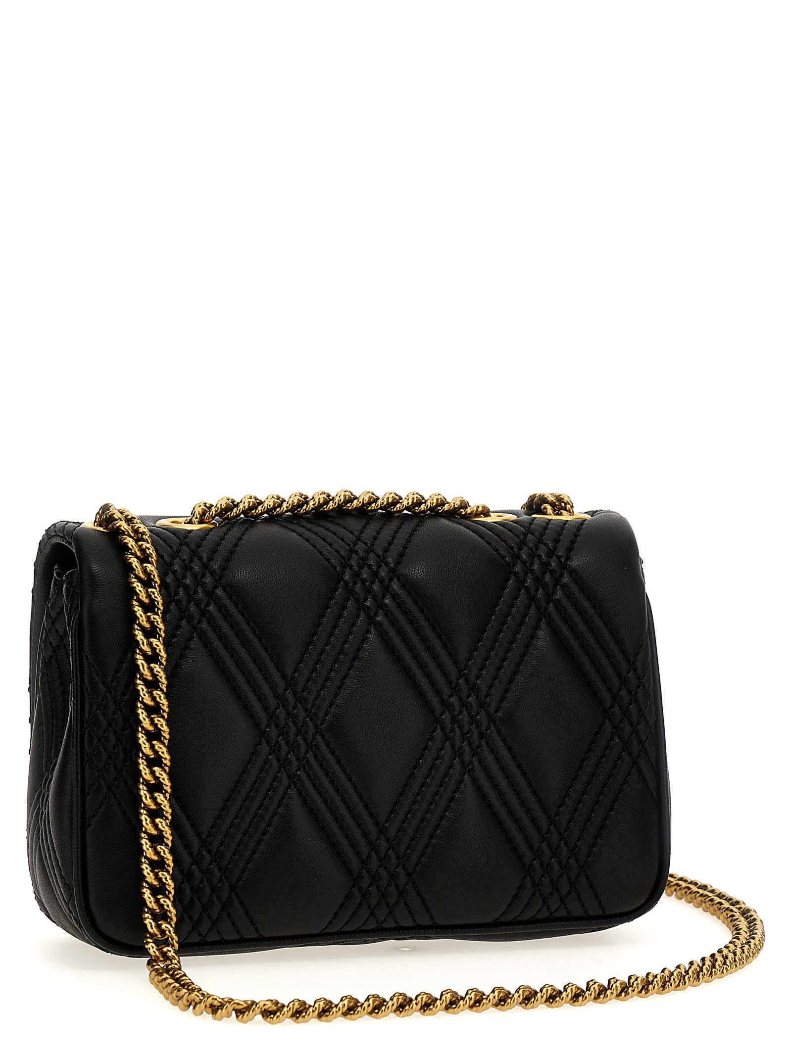 Valentino Quiltie 67 Leather Shoulder Bag In Black