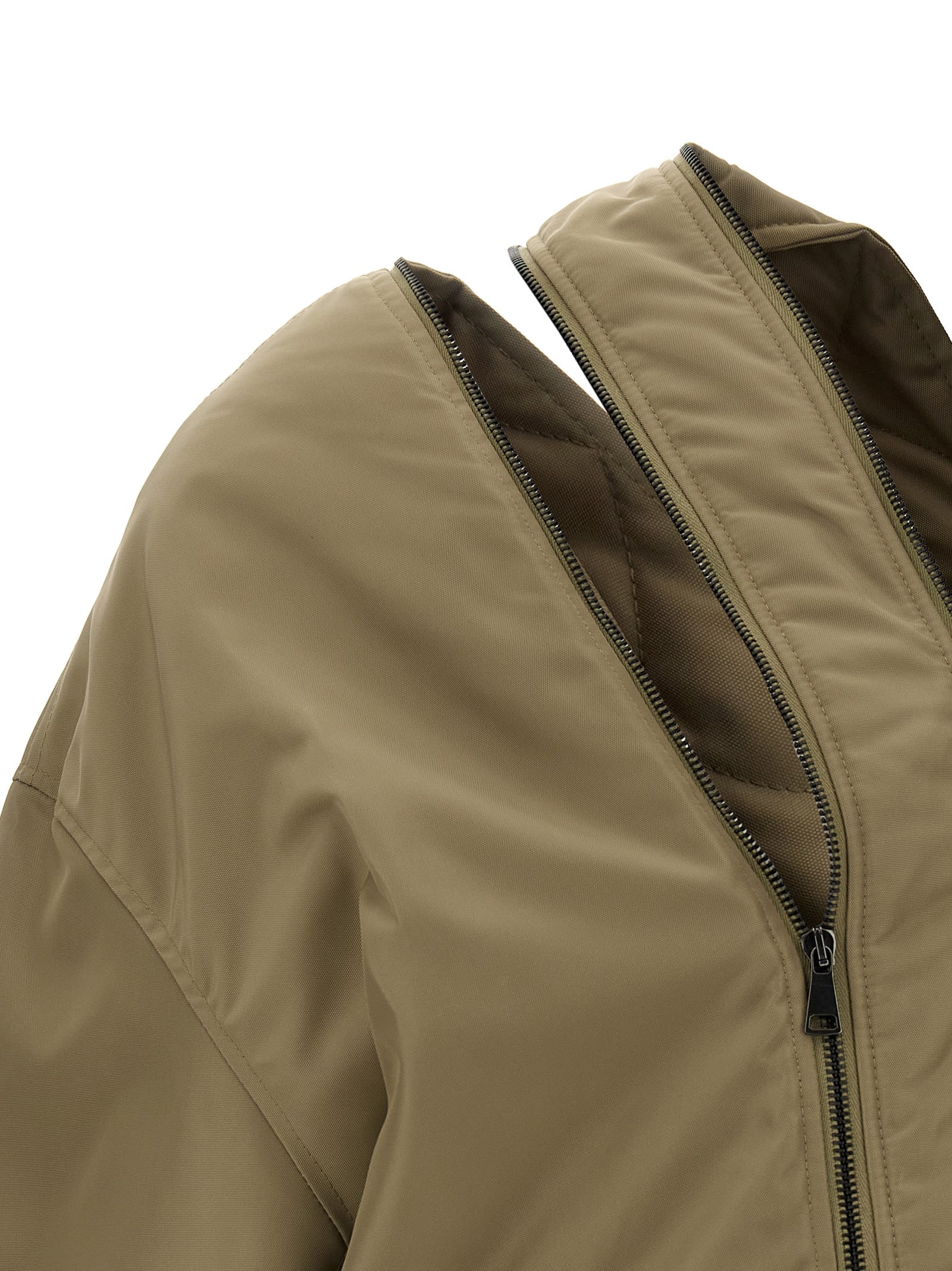 Y/PROJECT DOUBLE ZIP PINCHED LOGO JACKET 