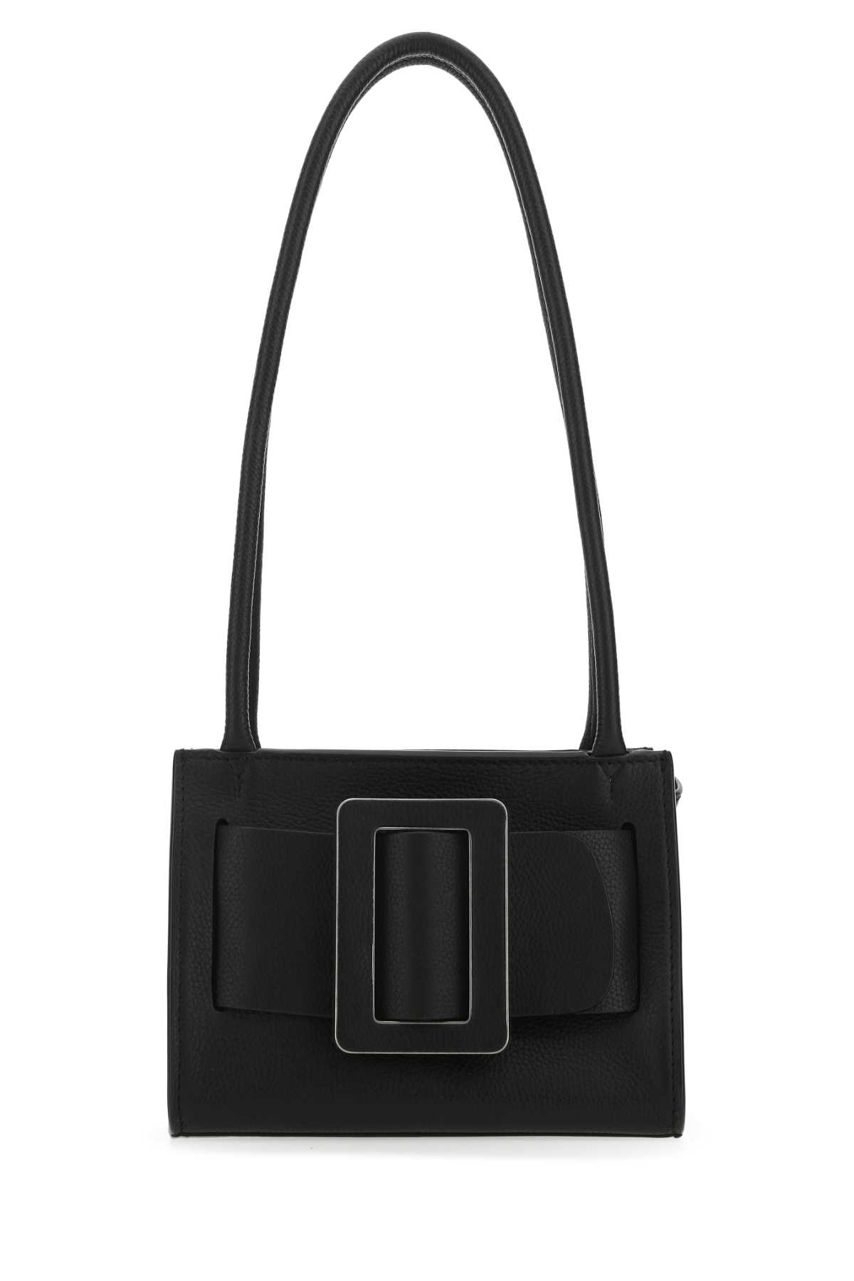 Black Leather Bobby 18 Soft Handbag