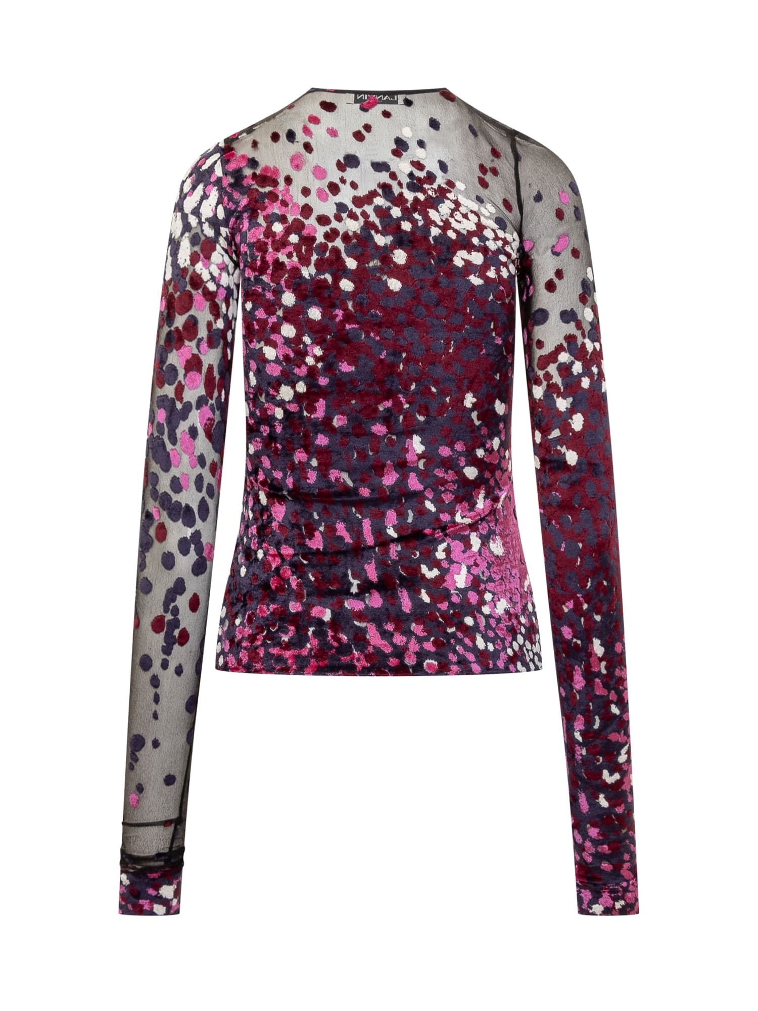 Shop Lanvin Édouard Vuillard Pois Top In Fuchsia/japanese Ink