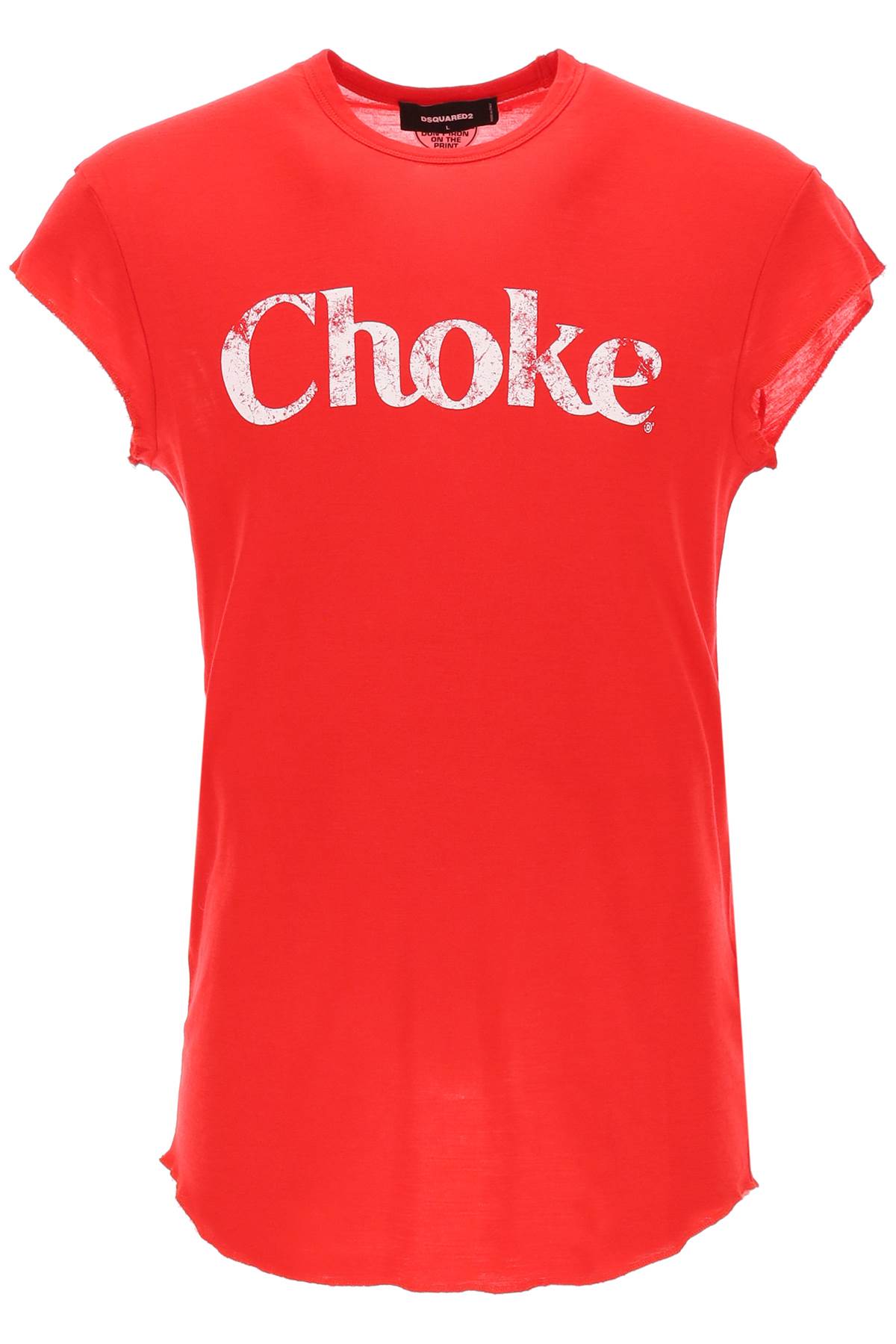 Shop Dsquared2 Choke Fit Wool Tee In Red