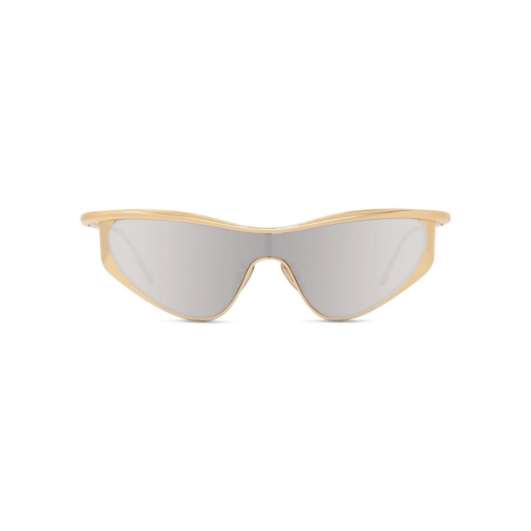 Loewe Signature Metal & Nylon Shield Sunglasses In Gold
