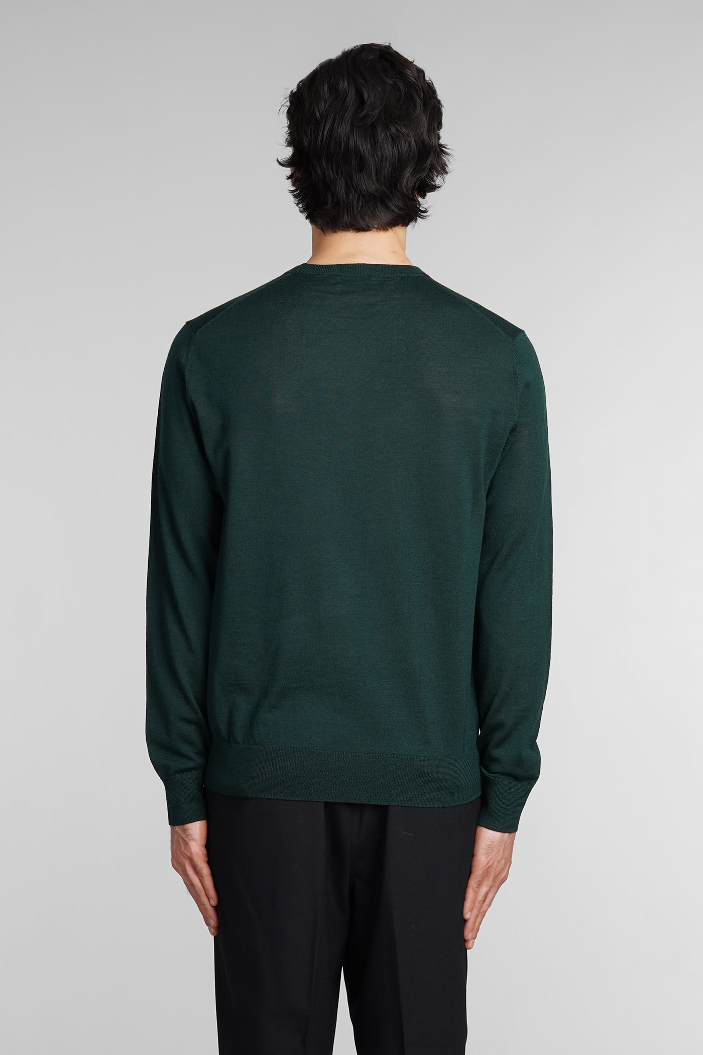 Shop Ballantyne Knitwear In Green Wool