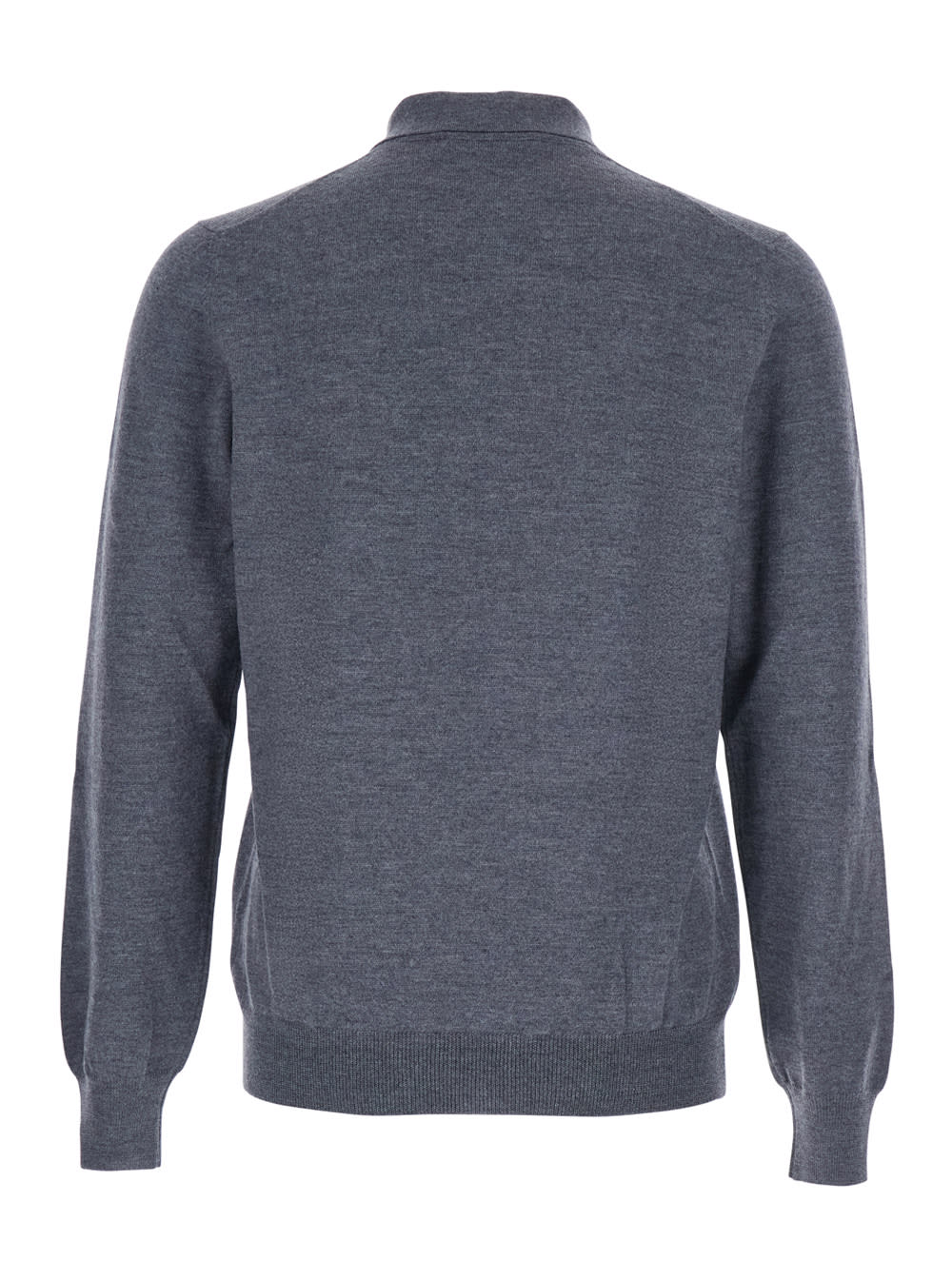 Tagliatore Merinos Polo Manica Lunga In Gray