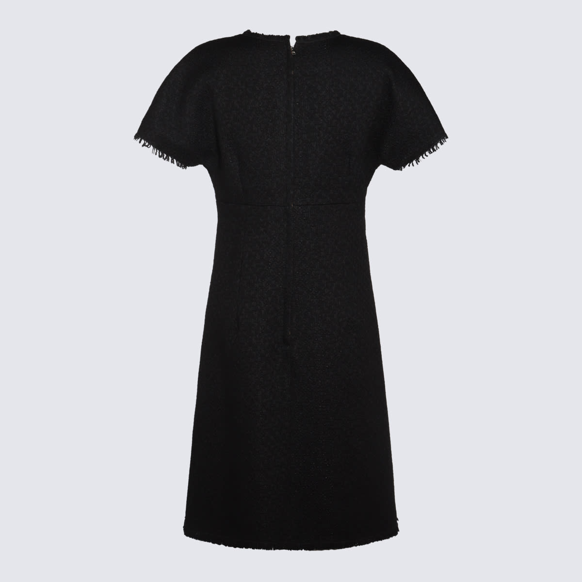 DOLCE & GABBANA BLACK WOOL MINI DRESS 