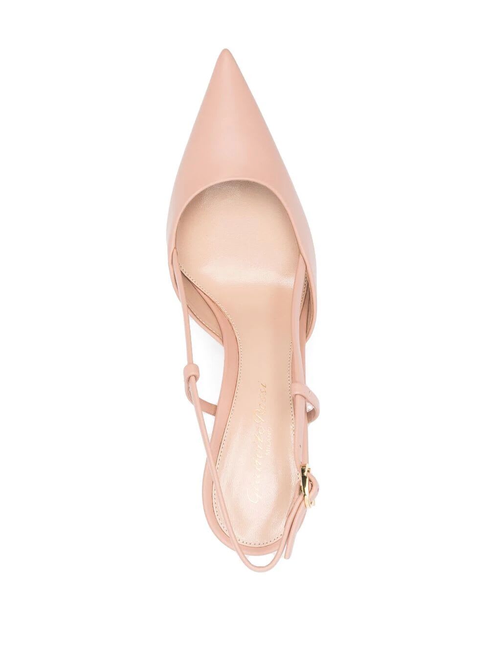 Shop Gianvito Rossi Ascent Calf Decollete In Peach