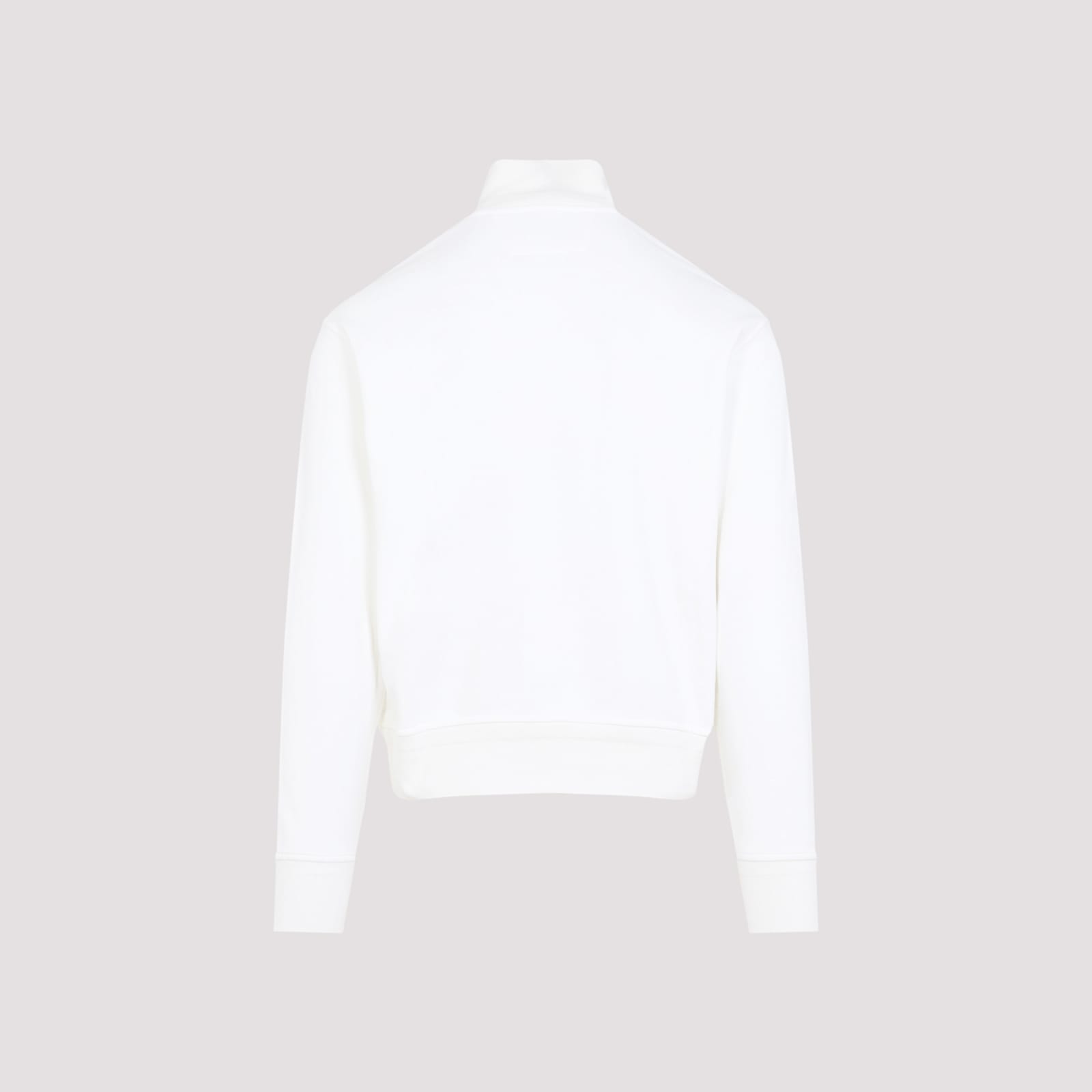 C.p. Company C.p.company Full Button Sweatshirt In Gauze White
