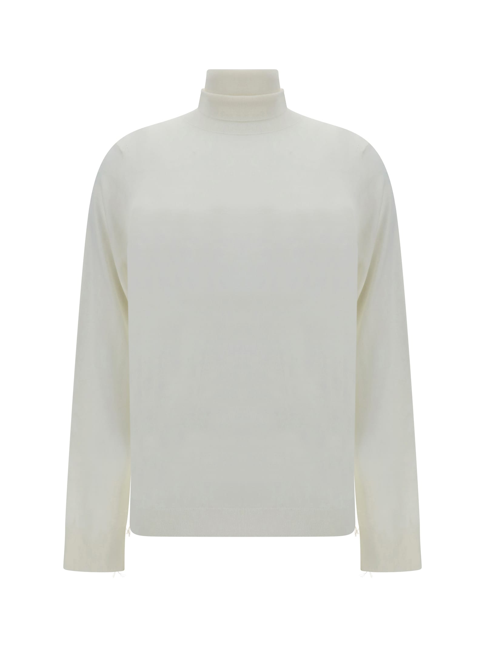 Shop Maison Margiela Turtleneck Sweater In Off White