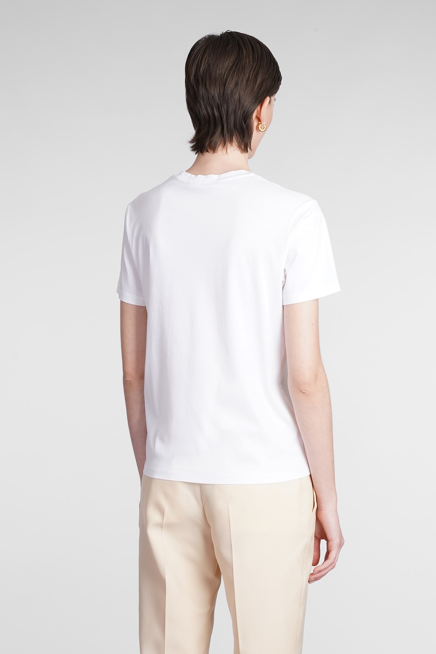 Shop Jil Sander T-shirt In White Cotton In Bianco