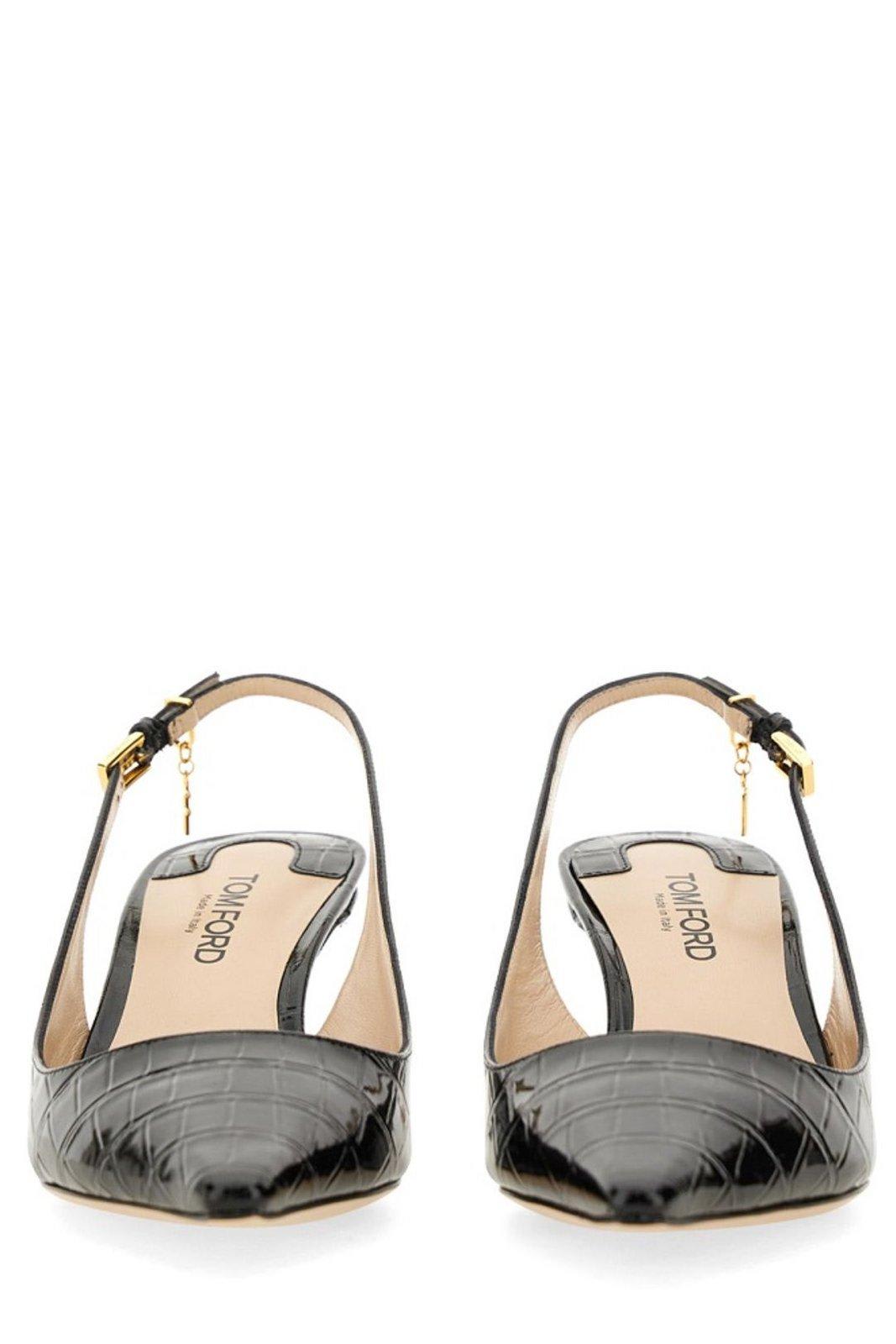 Shop Tom Ford Pointed-toe Slingback Pumps In Black