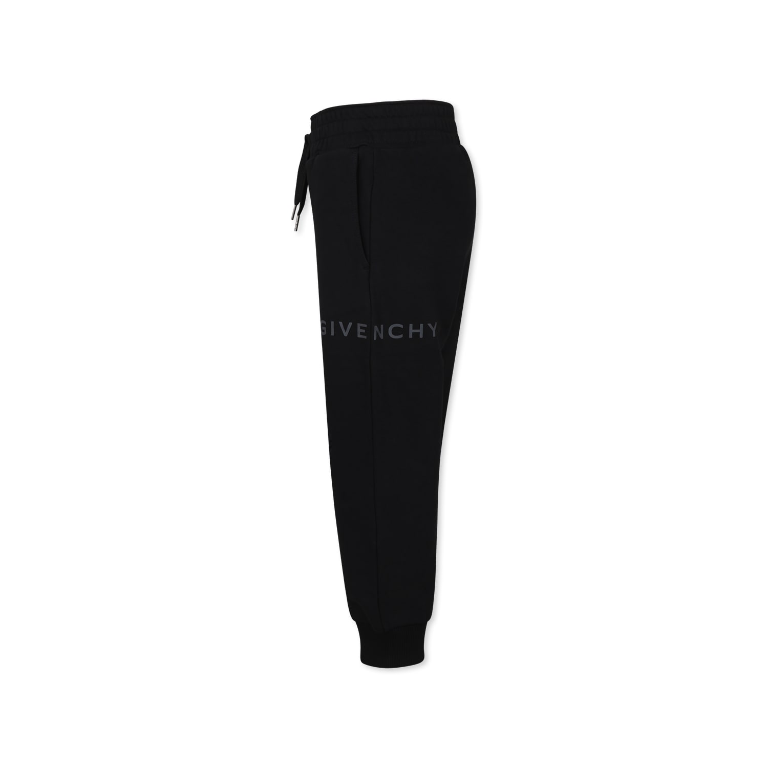 Givenchy Black Trousers For Boy With Logo In Black