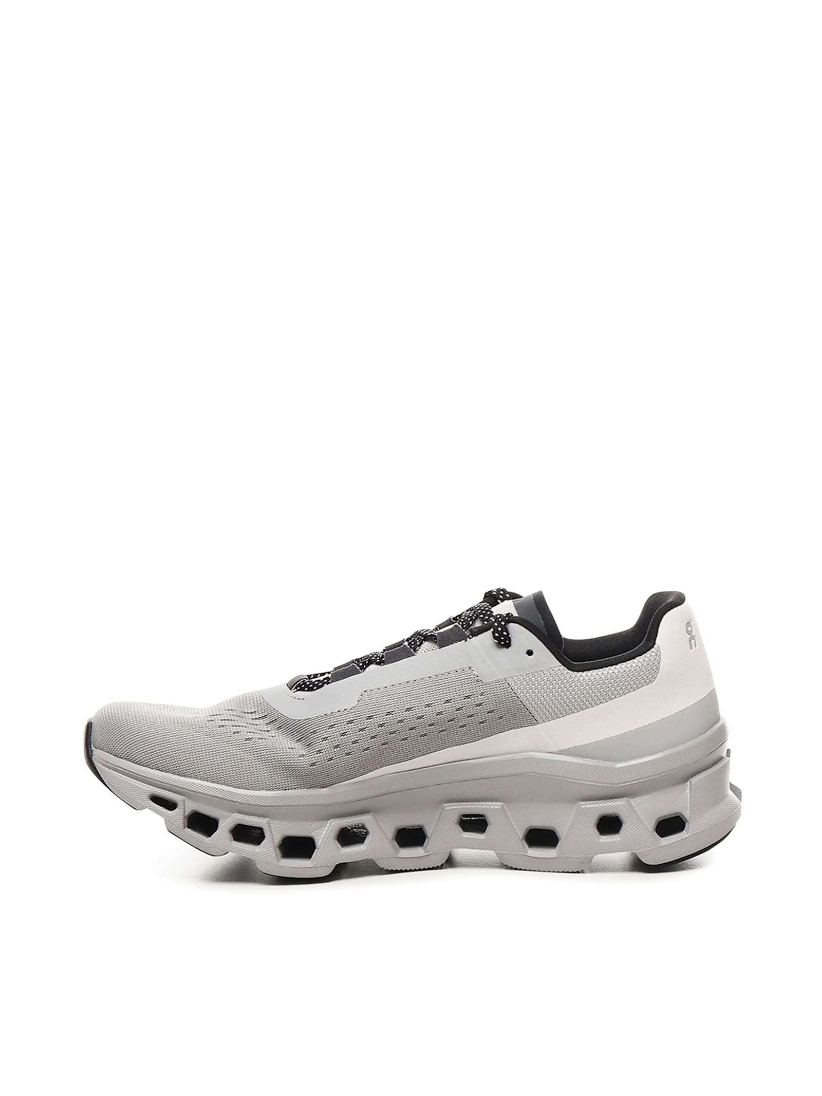 On Breathable Grey Sneakers With Robust Rubber Sole In Gray