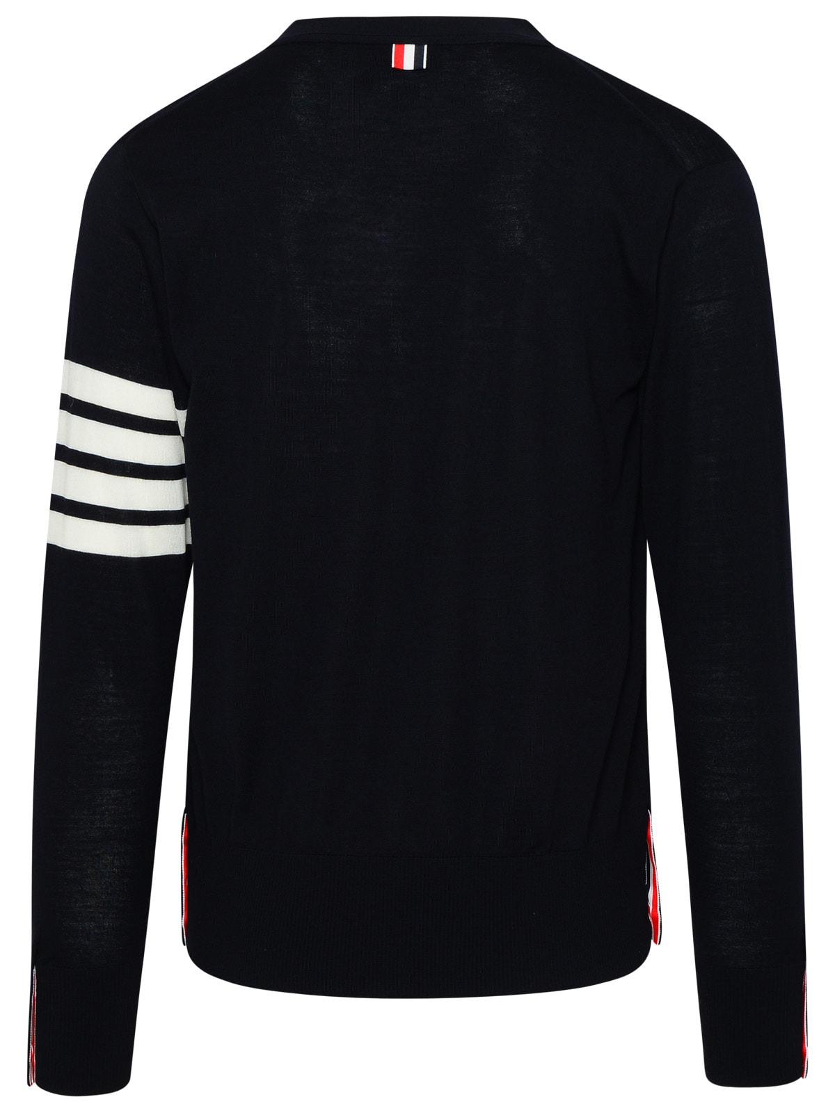 Thom Browne 4-bar Cotton Cardigan For In Navy