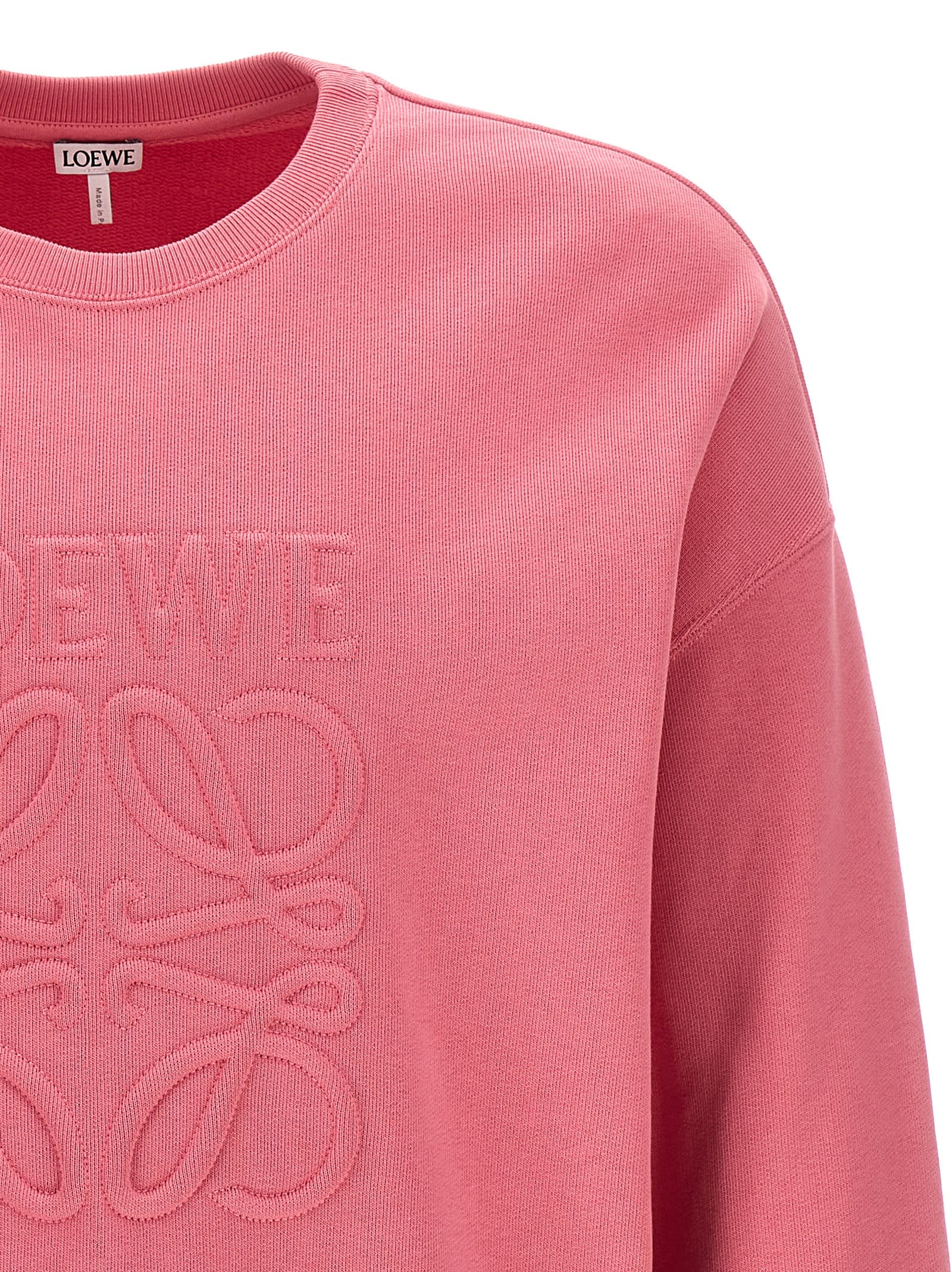 Shop Loewe Anagram Sweatshirt In Pink