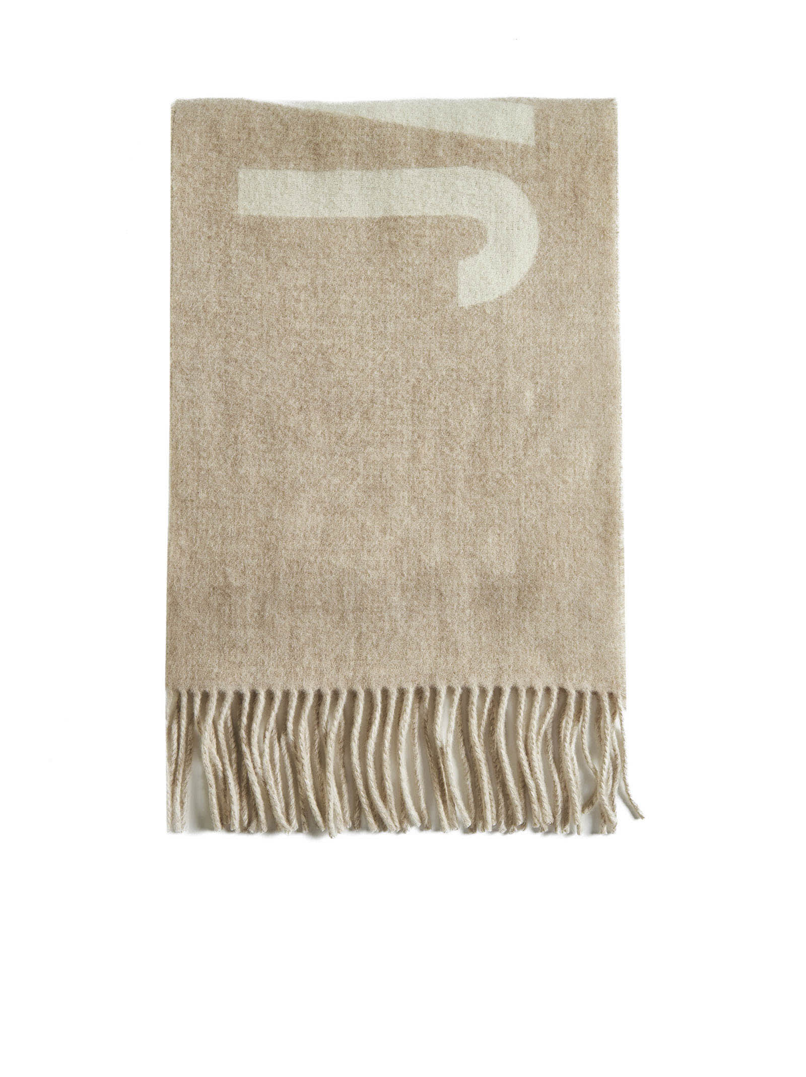 Shop Jacquemus Scarf In Multi Beige