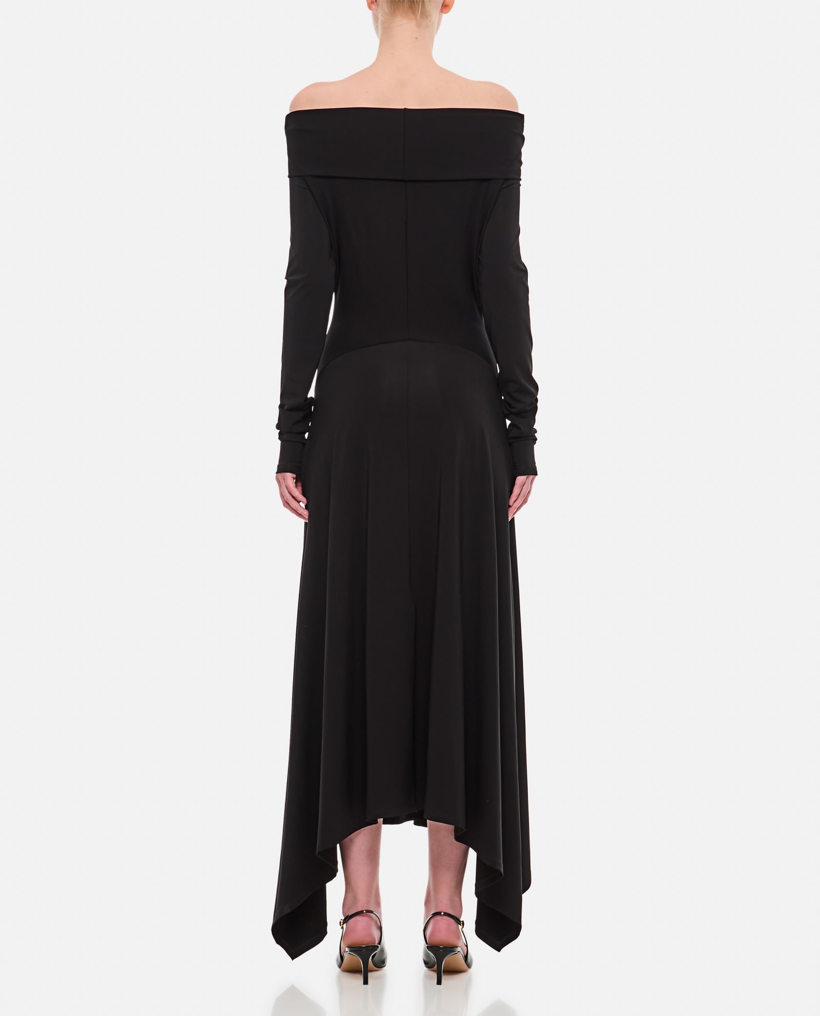 Shop Max Mara Gerla Long Sleeve Dress In Black