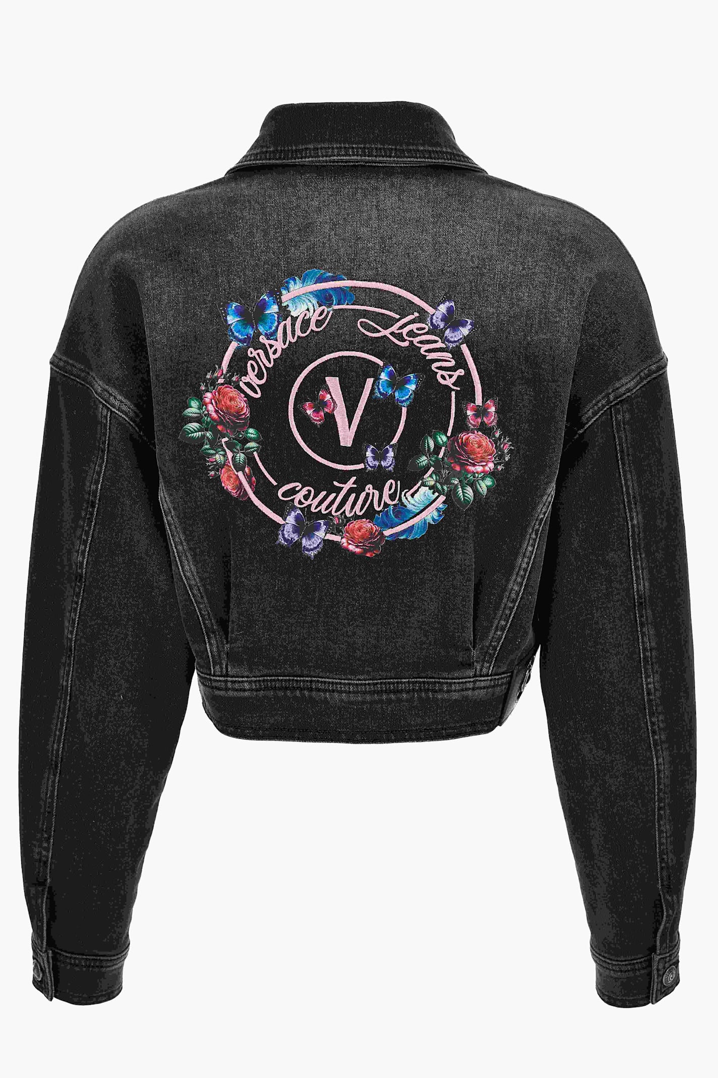 Versace Jeans Couture Denim Jacket In Gray