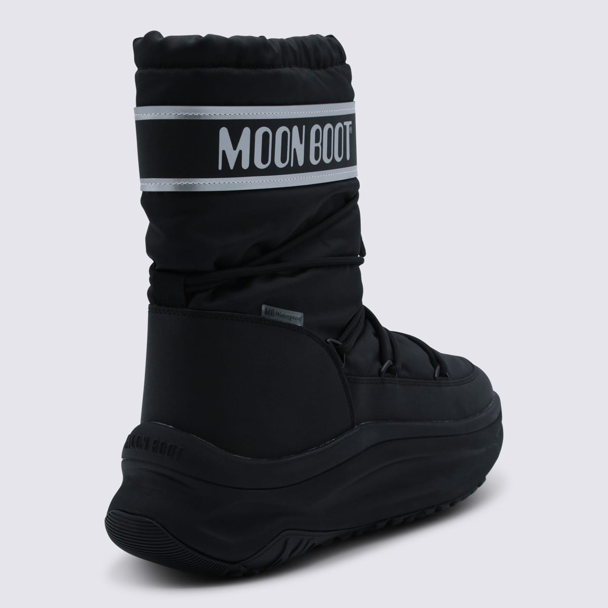 Moon Boot Stylish Round Toe Ankle Footwear In Black