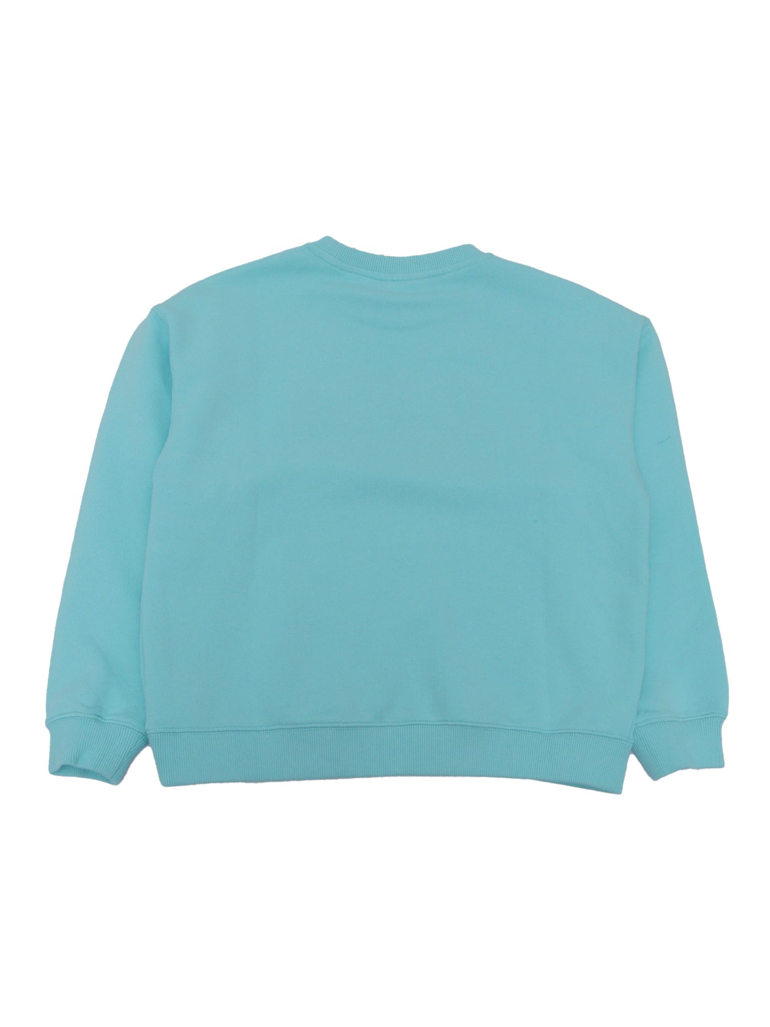 Mc2 Saint Barth Terry-logo Cotton Sweatshirt In Blue