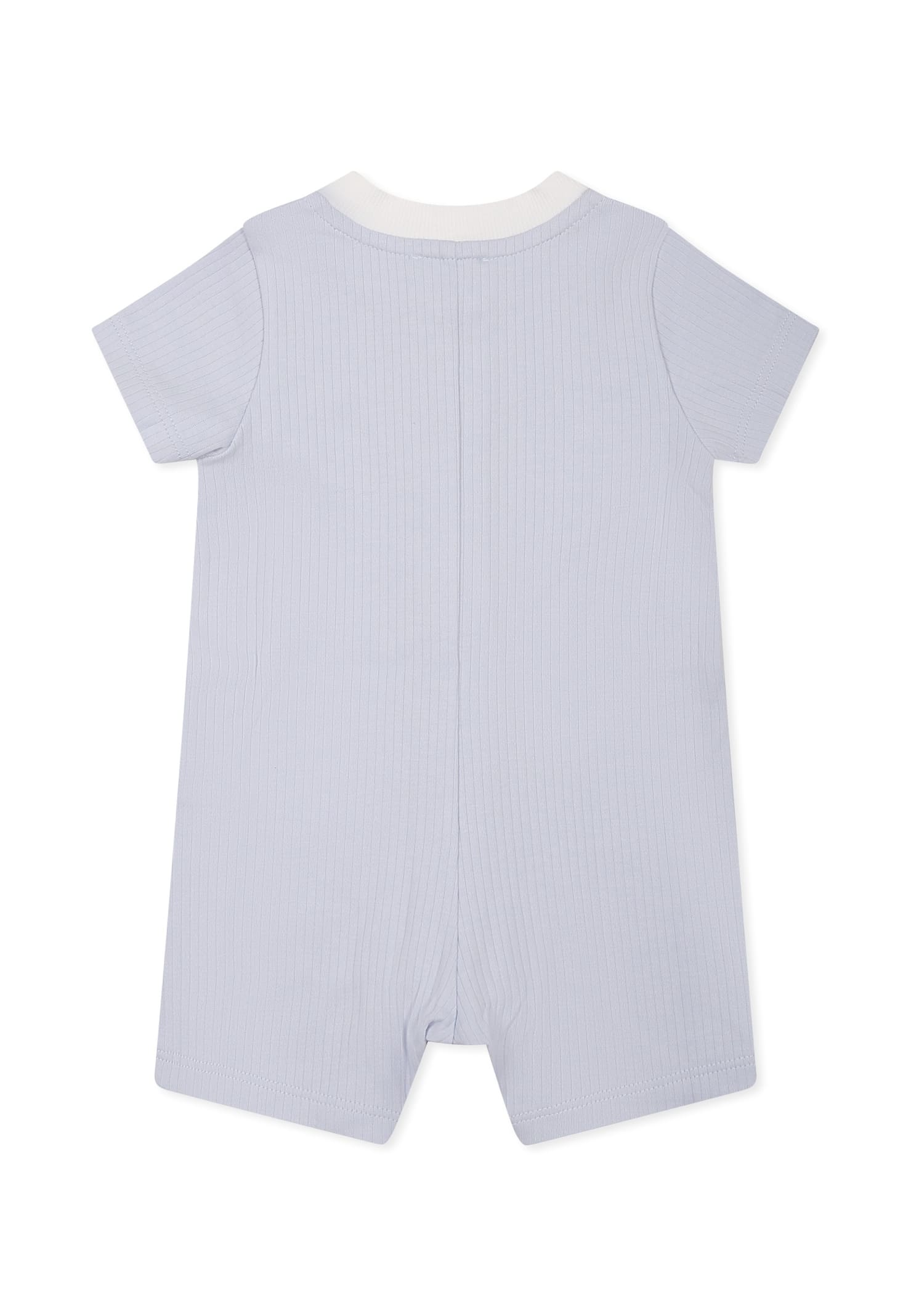 Givenchy Light Blue Romper For Baby Boy With Logo In Light Blue