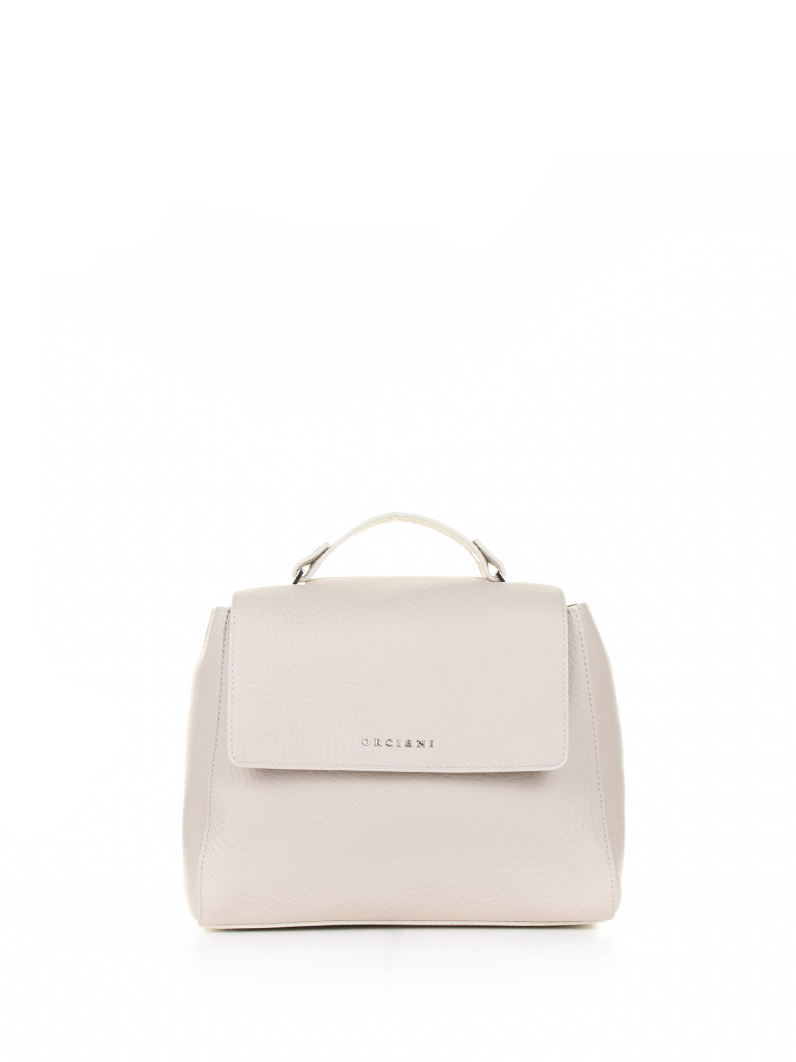 ORCIANI SVEVA SOFT SMALL IVORY BAG WITH SHOULDER STRAP