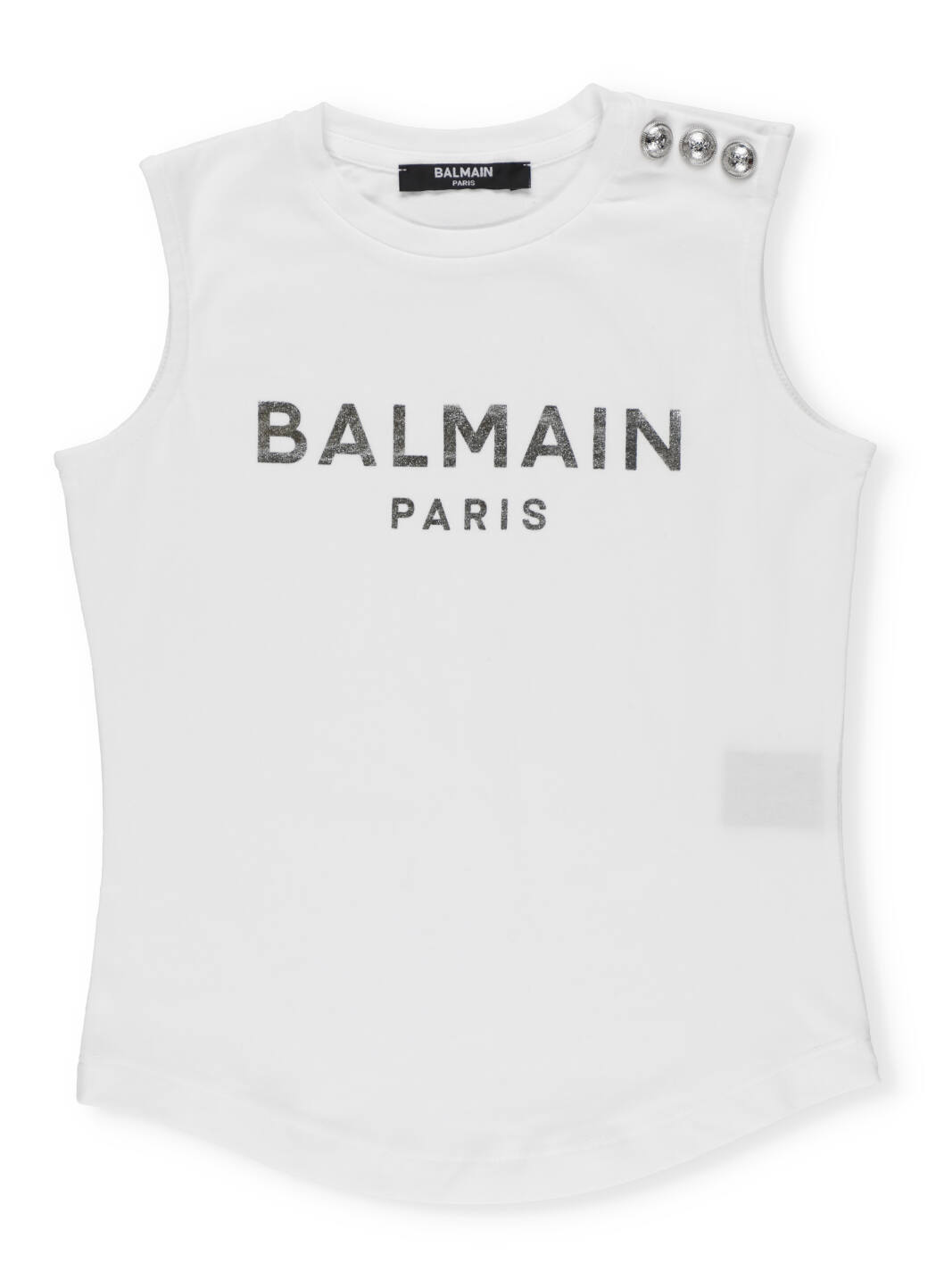 Balmain Kids' Logo Top In White