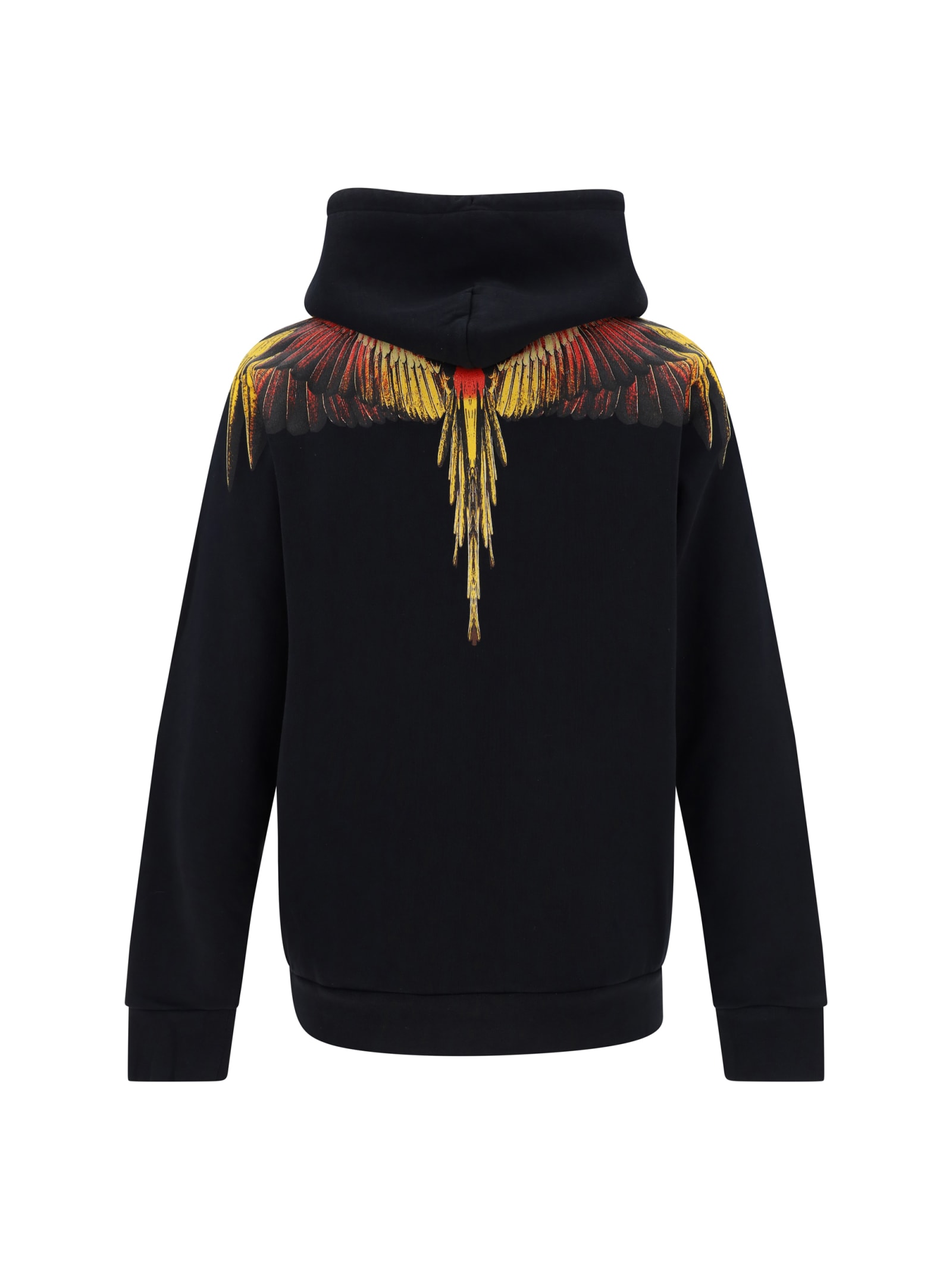 Shop Marcelo Burlon County Of Milan Icon Wings Hoodie In Black/red