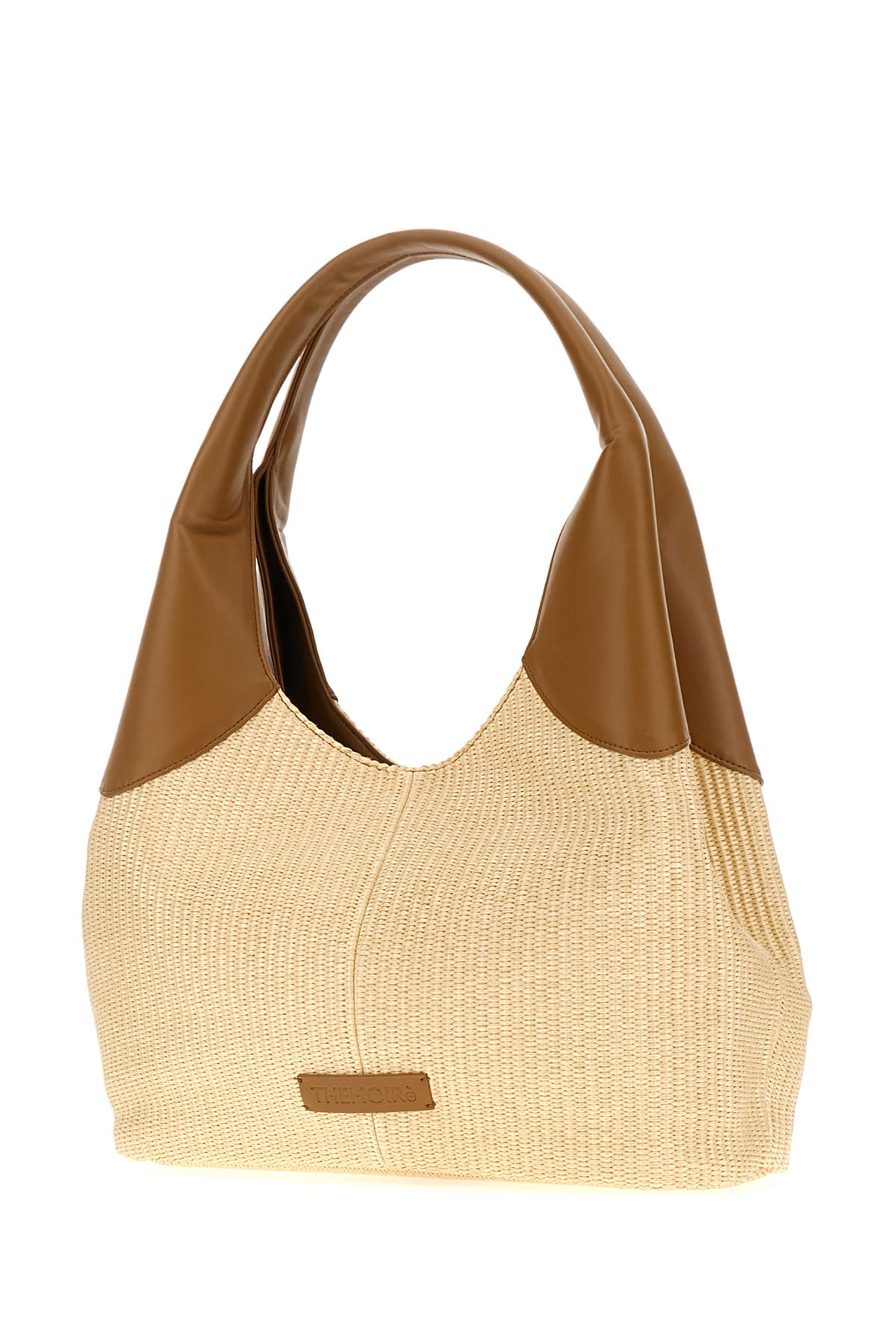 Themoirè Straw Ninfa Handbag In Shell Caramel
