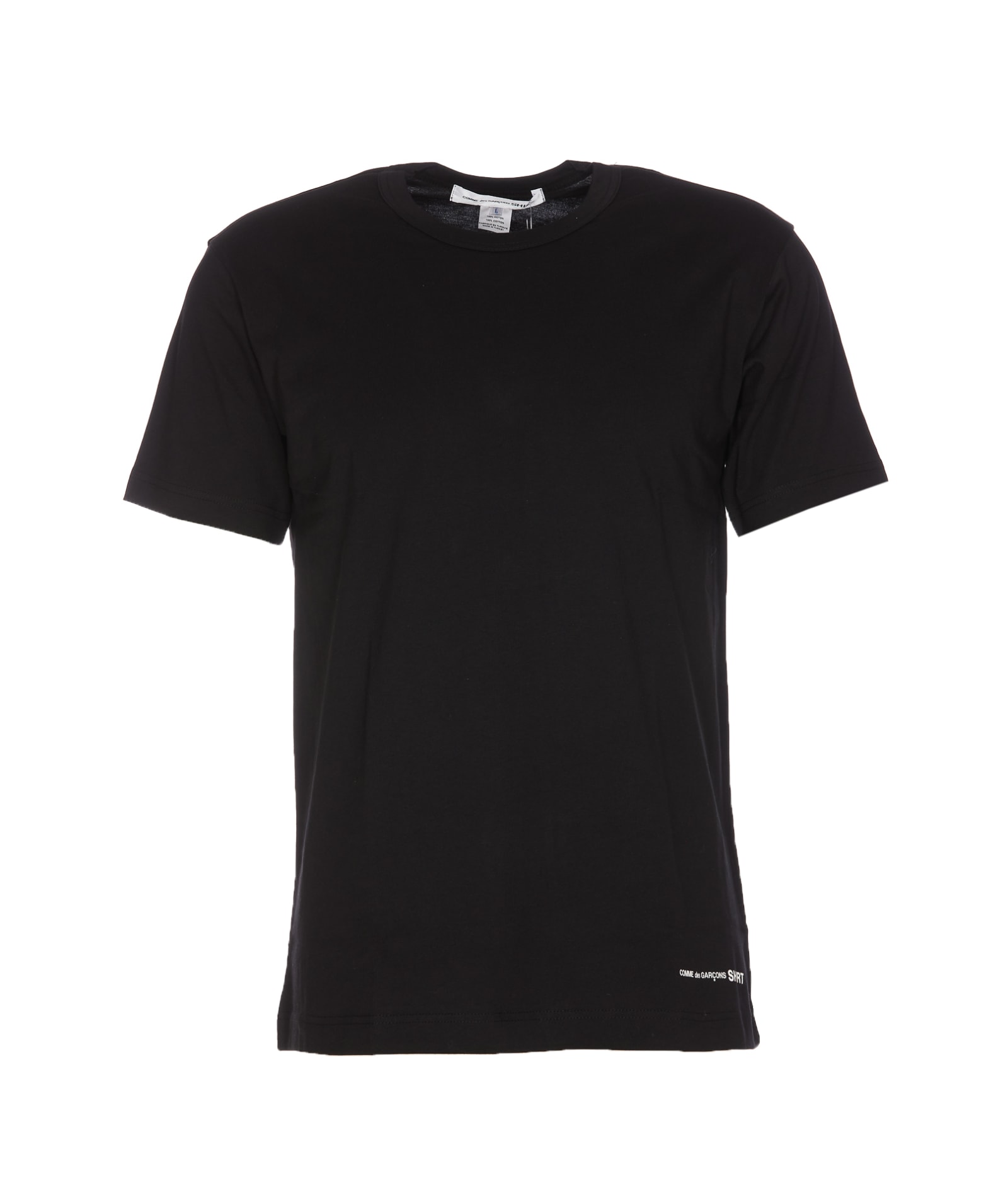 Shop Comme Des Garçons Logo T-shirt In Black
