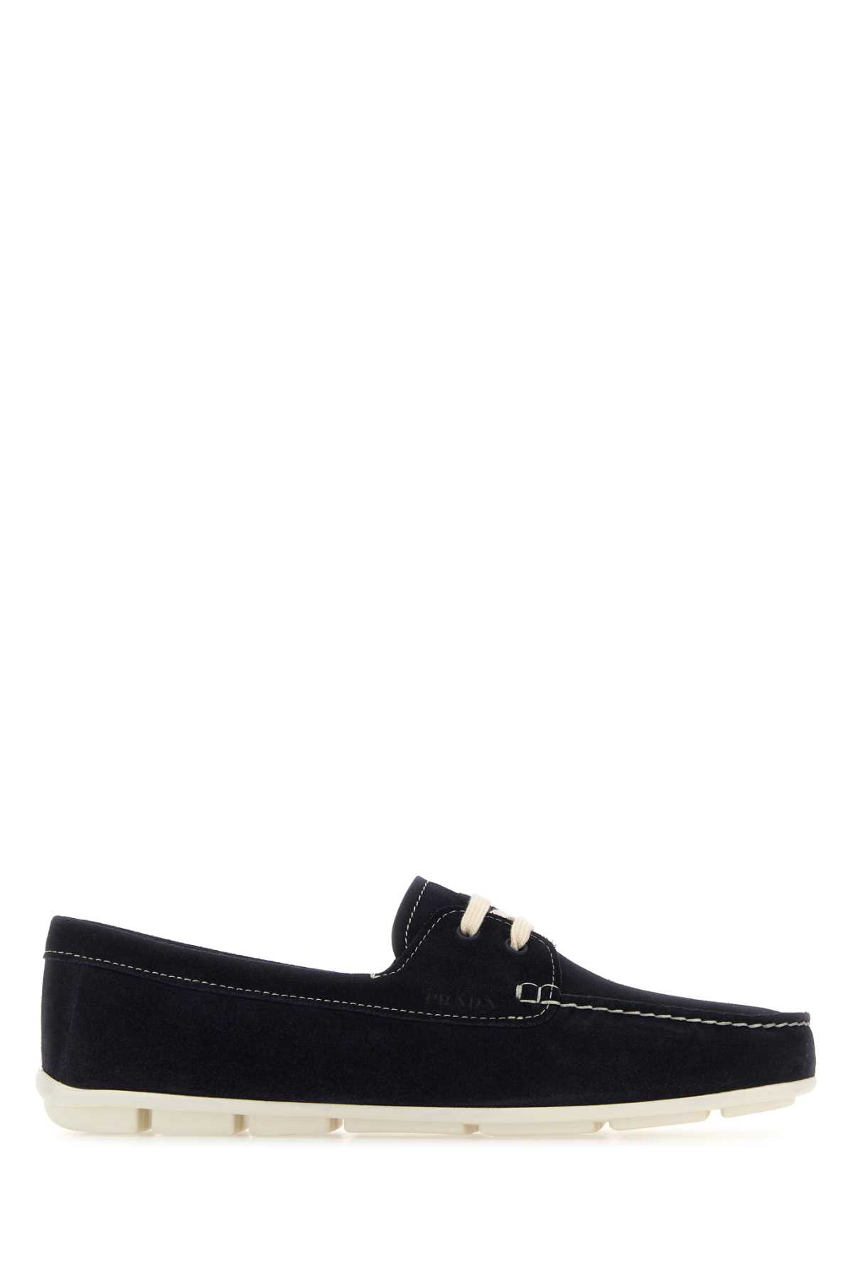 Prada Midnight Blue Suede Driver Loafers