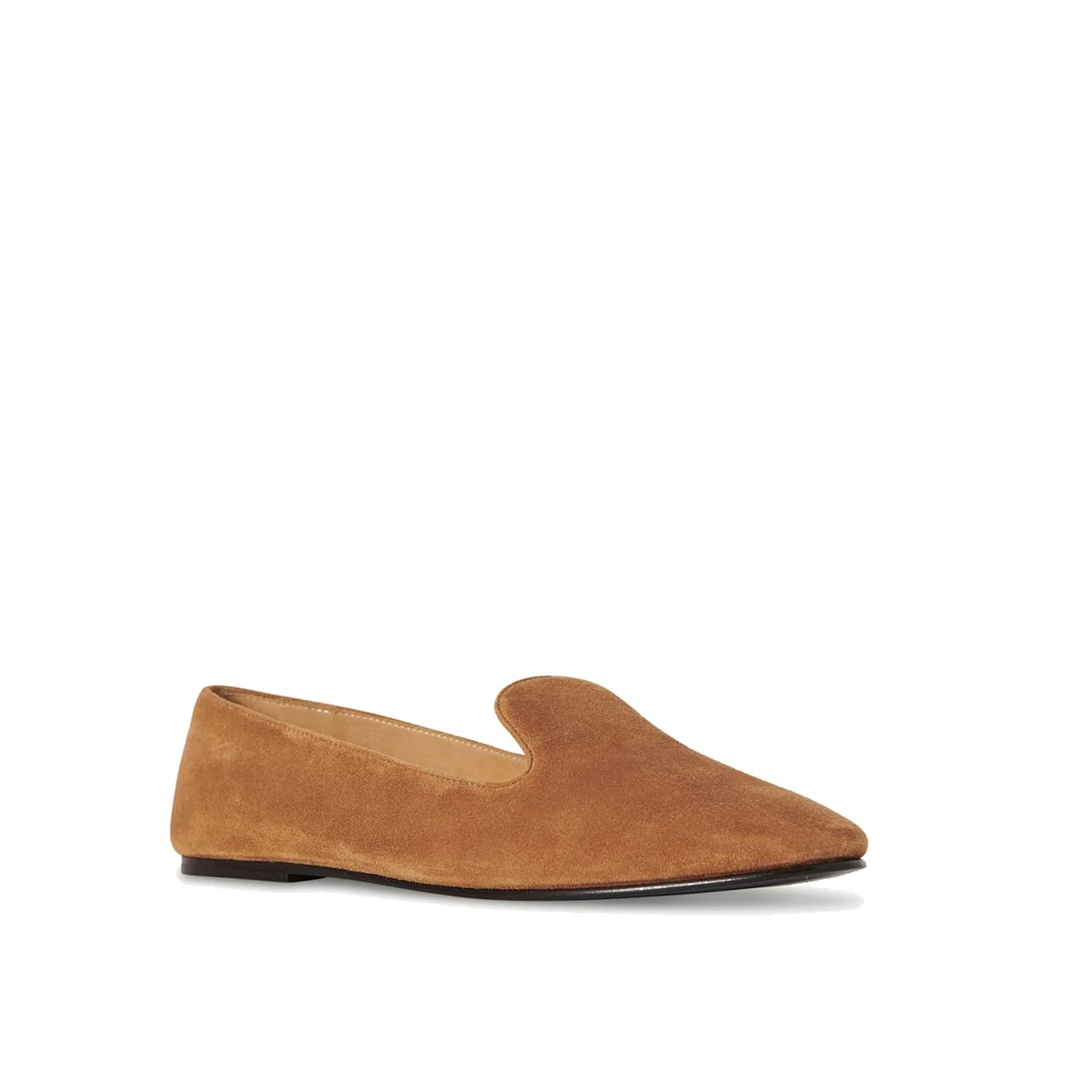 The Row Tippi Suede Leather Loafers In Brown