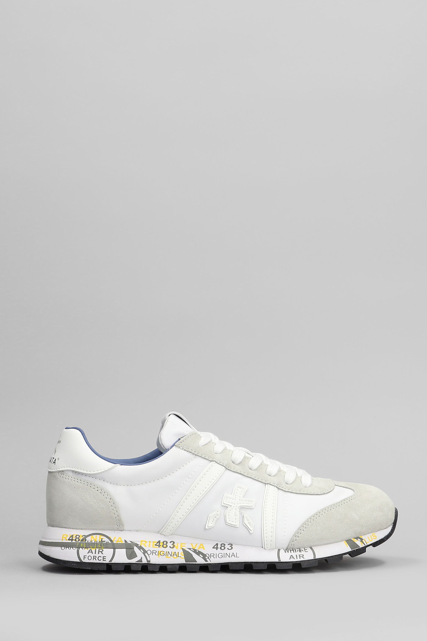 Lucy Sneakers In White Suede And Fabric