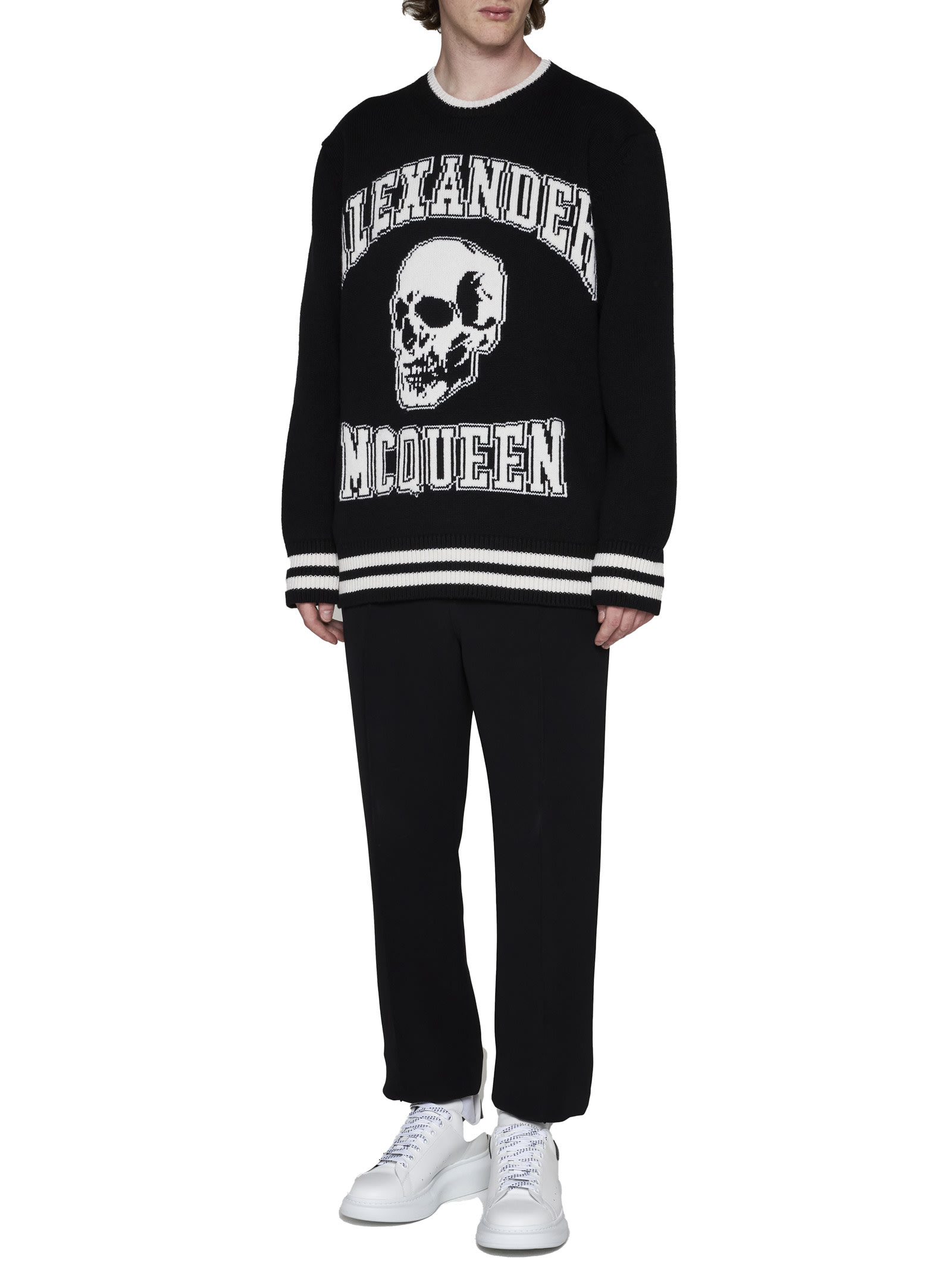 Alexander Mcqueen Alexander Mc Queen Skull Sweater In Nero