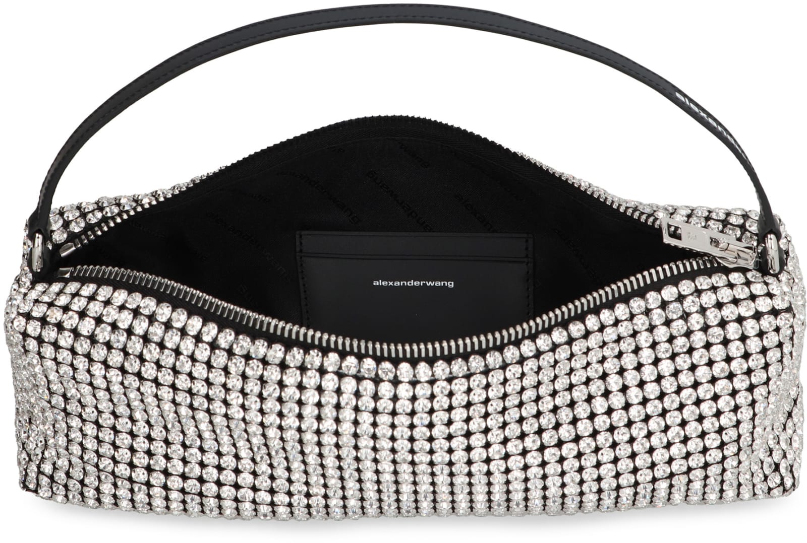 Shop Alexander Wang Heiress Bag With Crystals In Black