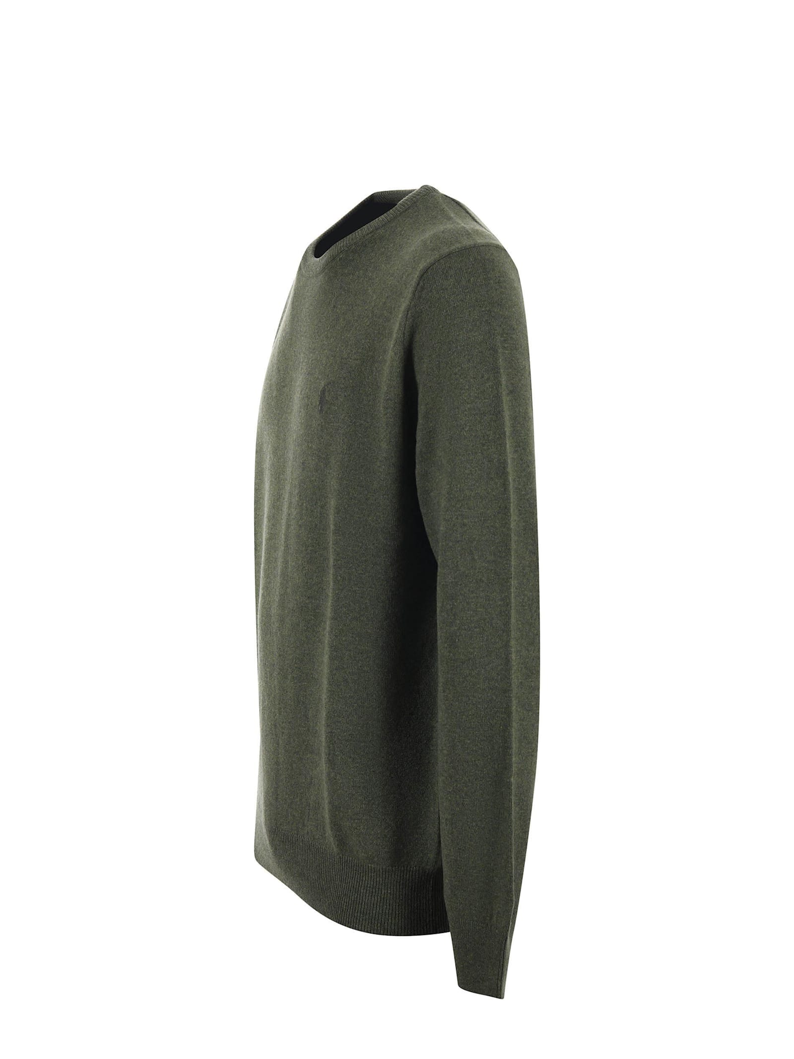 Shop Polo Ralph Lauren Wool Sweater In Verde Scuro