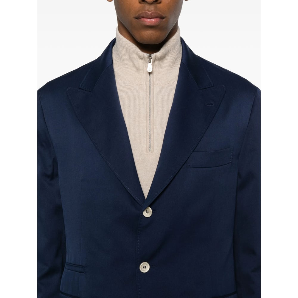 Brunello Cucinelli Wool Single-breasted Suit In Blue