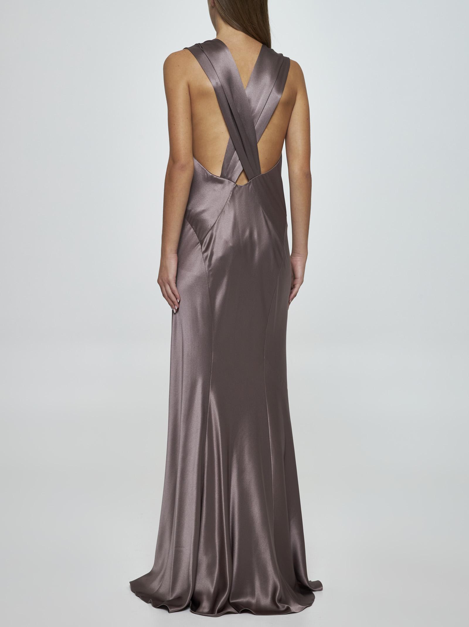 Shop Saint Laurent Satin Silk Gown