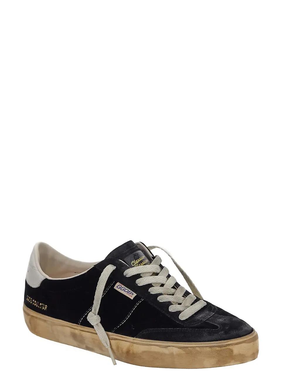 Shop Golden Goose Soul Star Sneakers In Black/milk