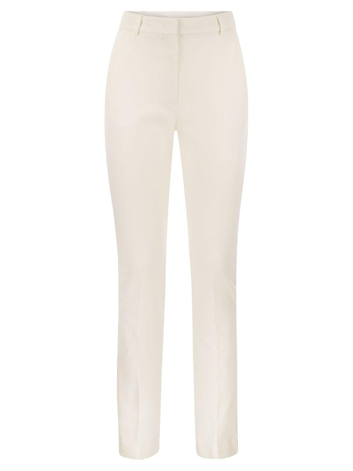 Shop Sportmax Pontida Straight Leg Trousers In Bianco