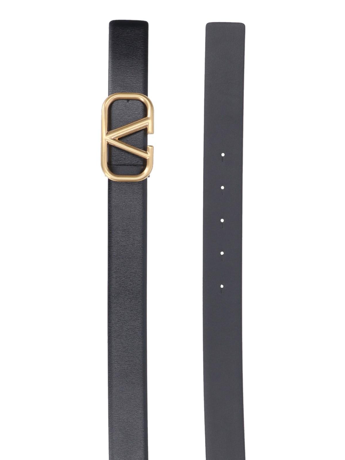 Shop Valentino Vlogo Belt In Black