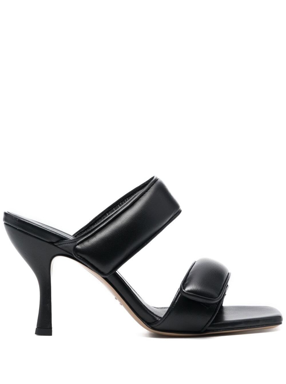 Shop Gia Borghini Black Perni X Pernille Teisbaek Sandals In Leather Woman