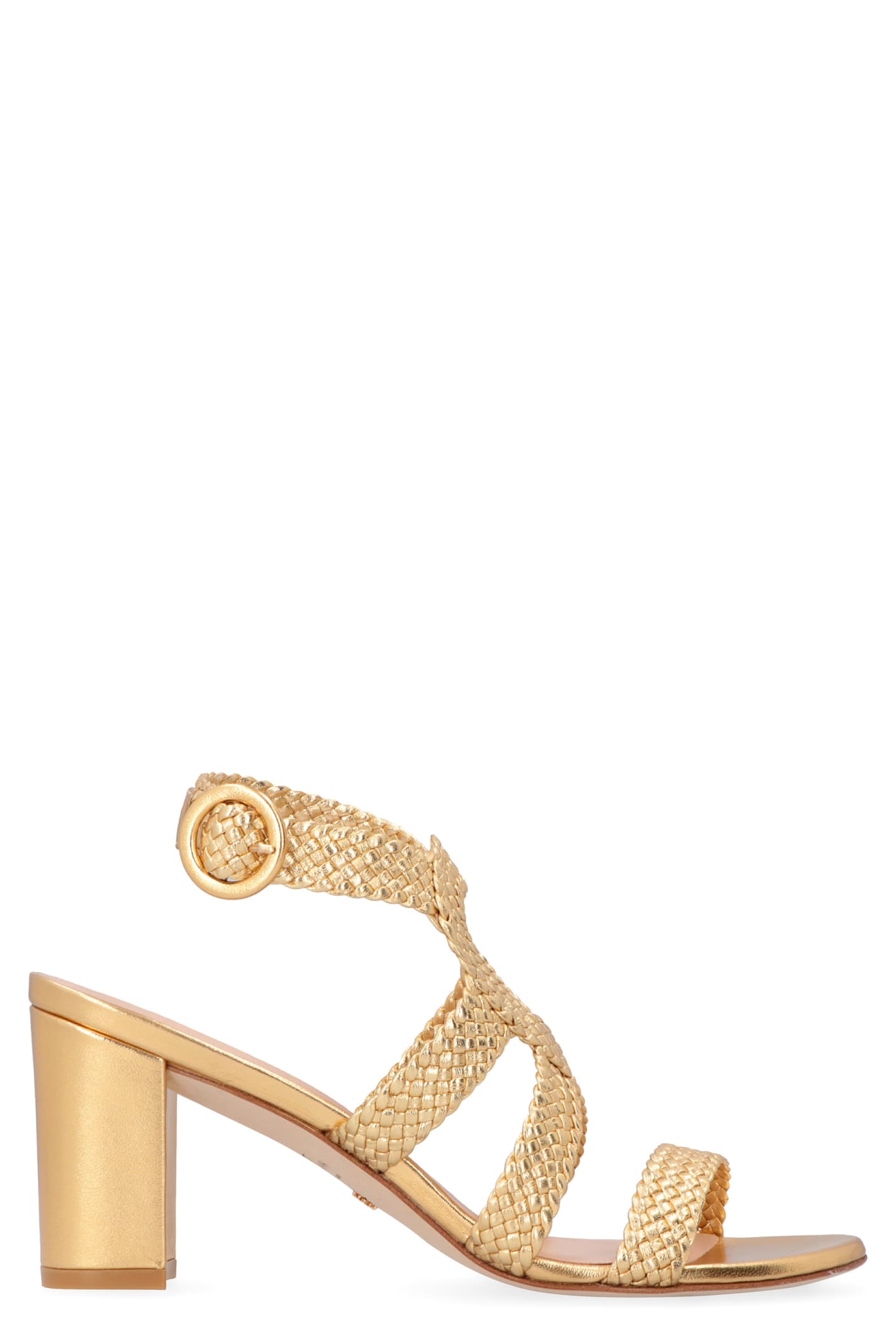 stuart weitzman metallic sandals