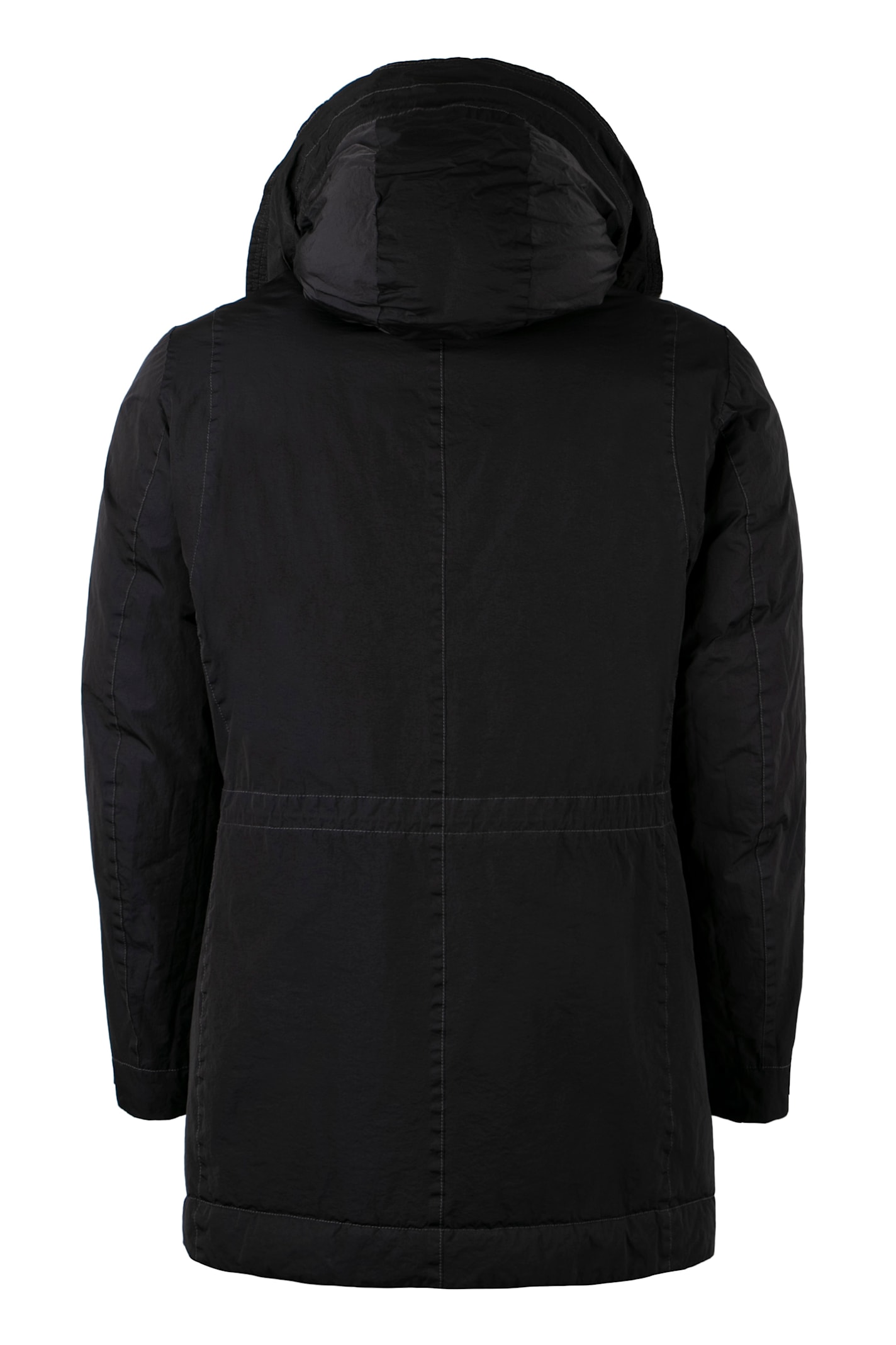 Moorer Alibrando Hooded Nylon Jacket In Black