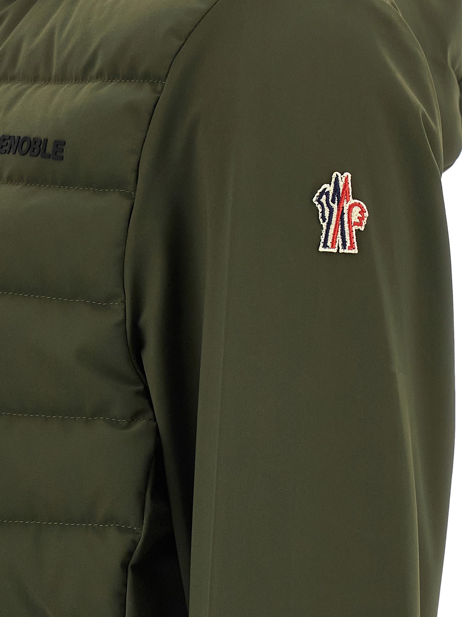 Moncler Grenoble Green Polyamide Blend Jacket In Green