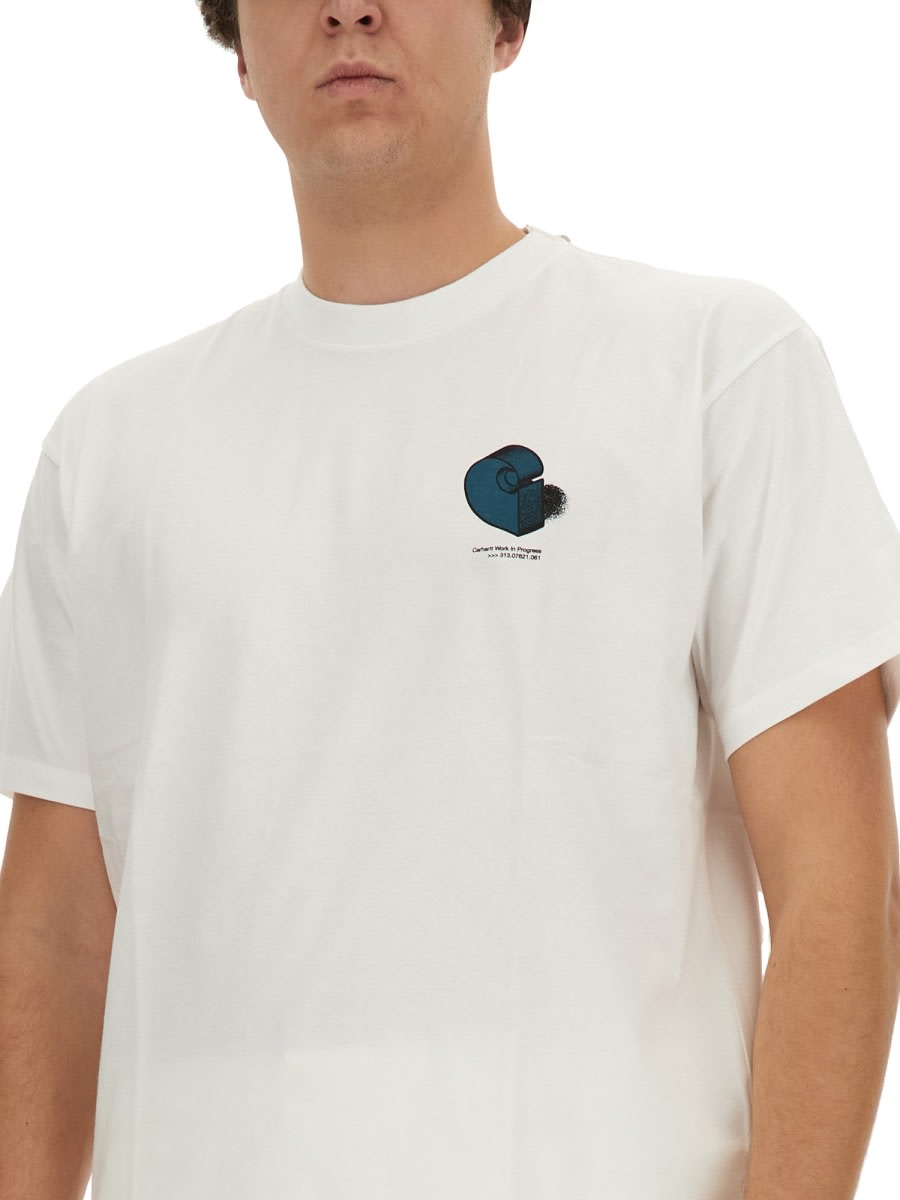 Shop Carhartt T-shirt Diagram In White